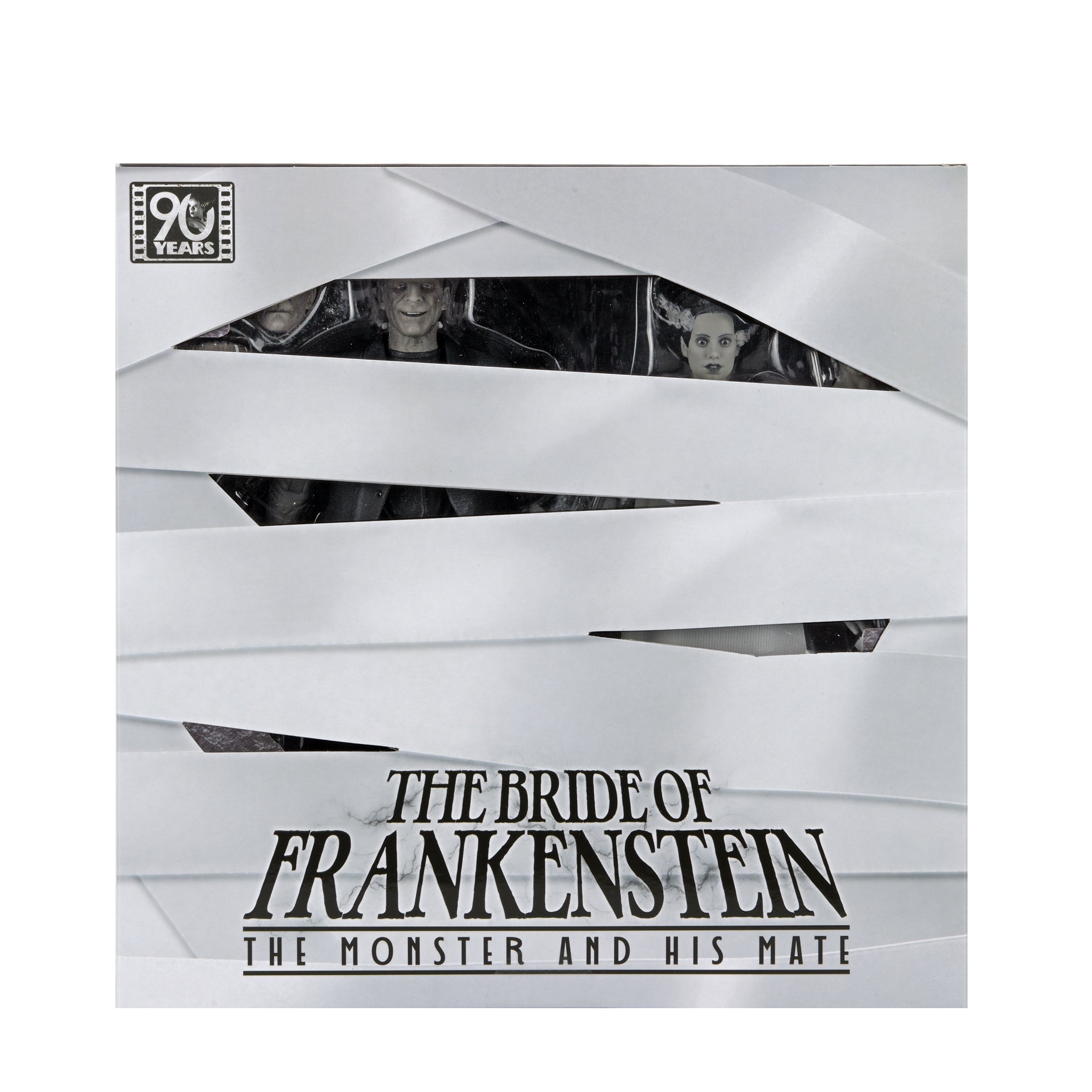 Universal Monsters - The Bride of Frankenstein 90th Anniversary The Monster and His Mate 7" Scale Action Figure 2-Pack (Black & White) on the NECA Store