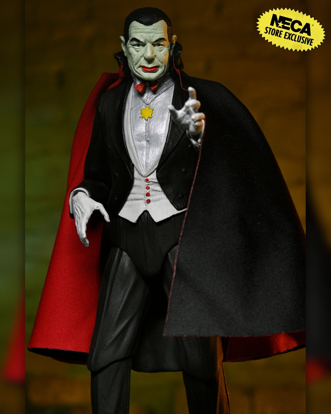 Universal Monsters - Frankenstein, Wolfman, Mummy & Dracula (Classic Movie Monsters) 7” Scale Action Figure Bundle - NECA - Shown: Dracula