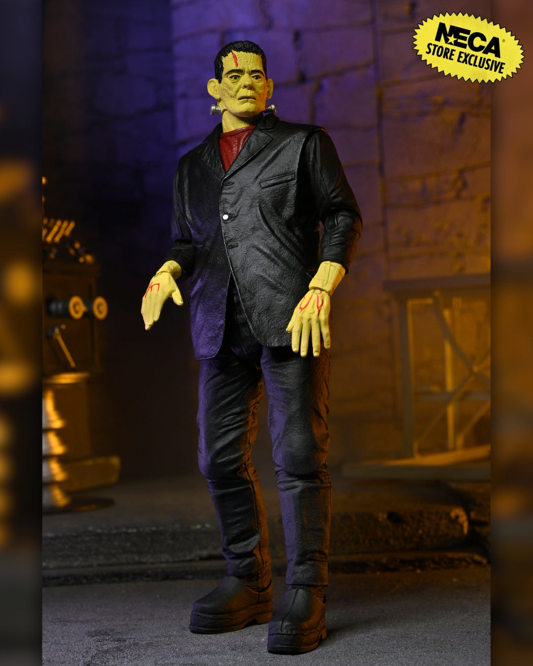 Universal Monsters - Frankenstein, Wolfman, Mummy & Dracula (Classic Movie Monsters) 7” Scale Action Figure Bundle - NECA - Shown: Frankenstein