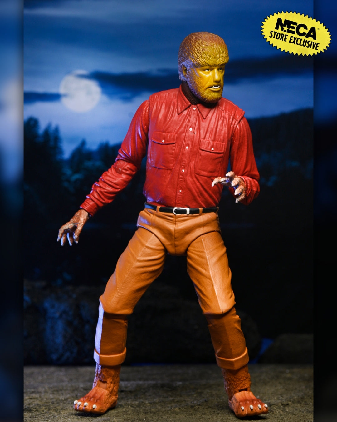 Universal Monsters - Frankenstein, Wolfman, Mummy & Dracula (Classic Movie Monsters) 7” Scale Action Figure Bundle - NECA - Shown: Wolfman