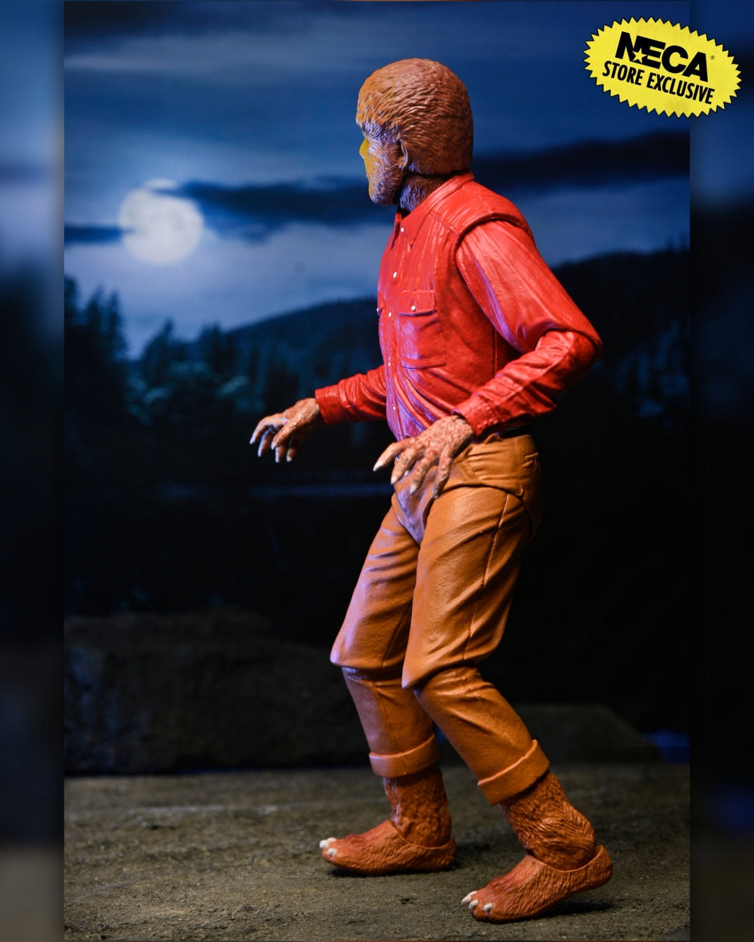 Universal Monsters - Frankenstein, Wolfman, Mummy & Dracula (Classic Movie Monsters) 7” Scale Action Figure Bundle - NECA - Shown: Wolfman