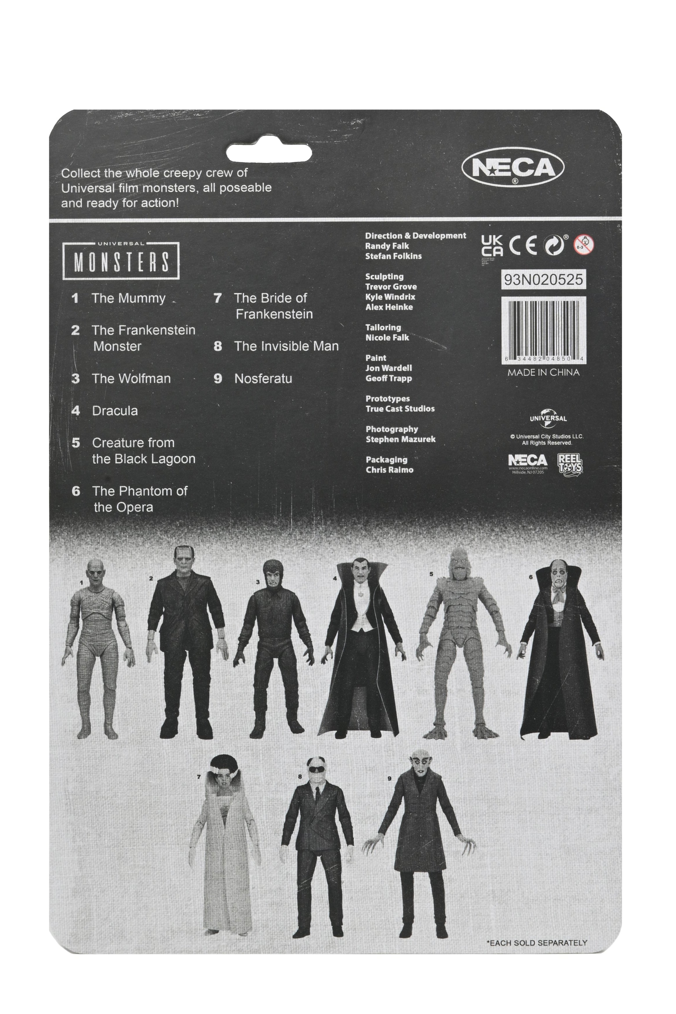 Universal Monsters - 90th Anniversary Glow-in-the-Dark Retro Bride of Frankenstein 7” Scale Action Figure (2025 Con Exclusive) - NECA