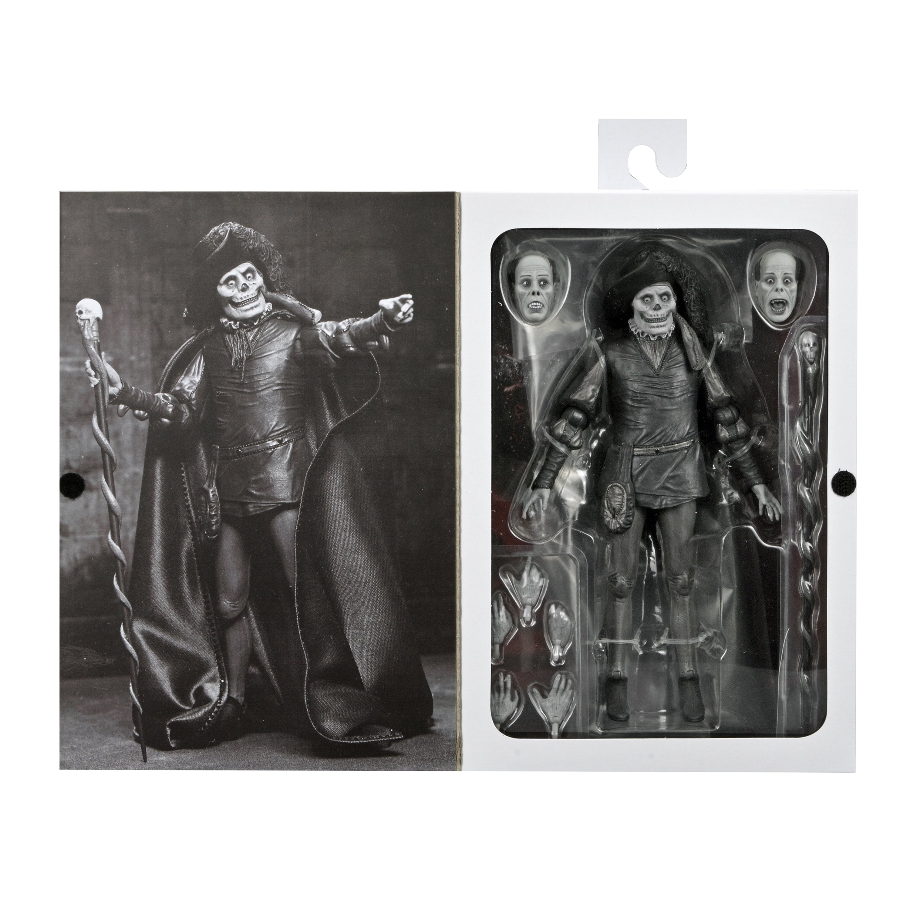 The Phantom of the Opera (1925) - Phantom of the Opera "Masque of the Red Death" 7" Scale Action Figure (Black & White) on the NECA Store