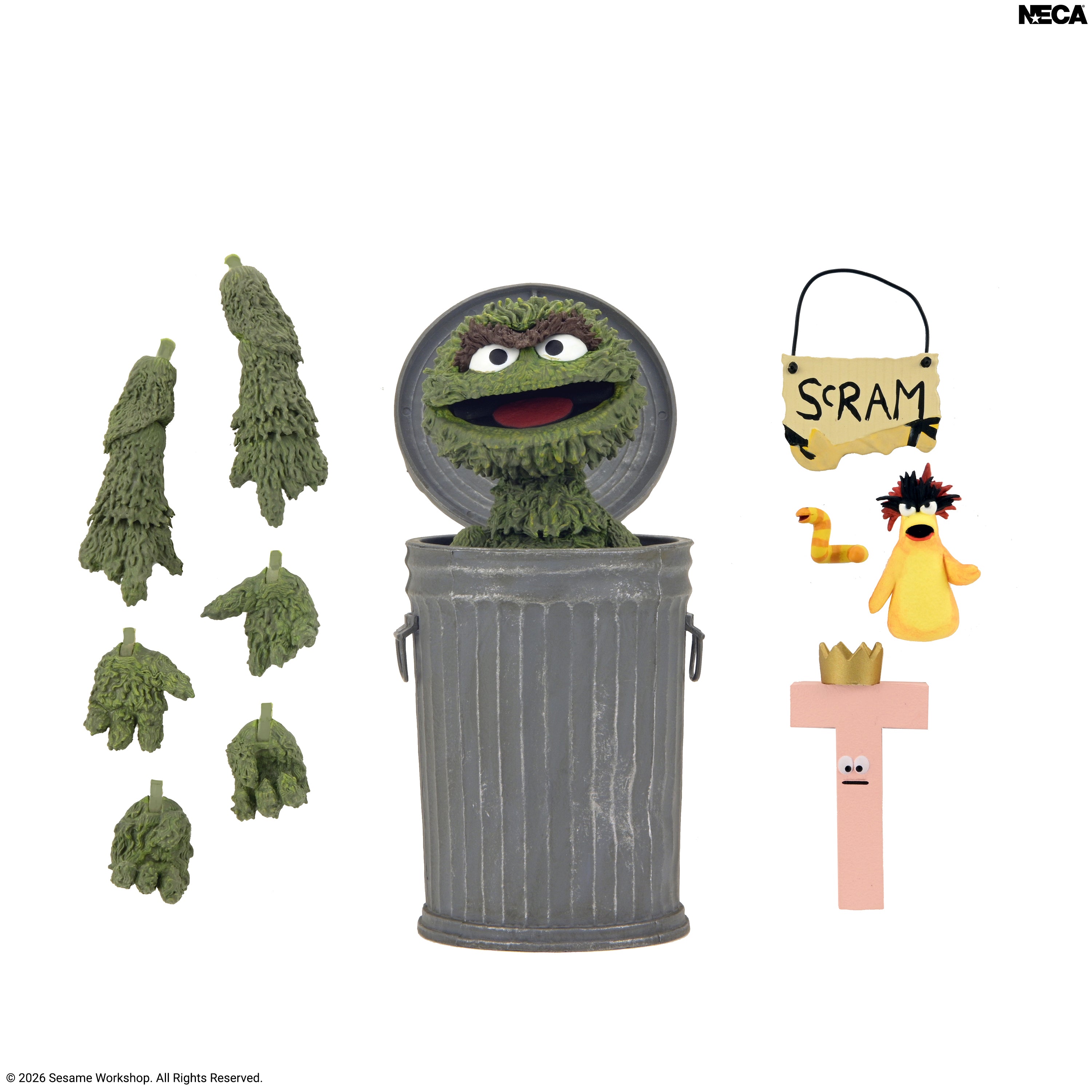Sesame Street - Ultimate Oscar the Grouch 7” Scale Action Figure on the NECA Store