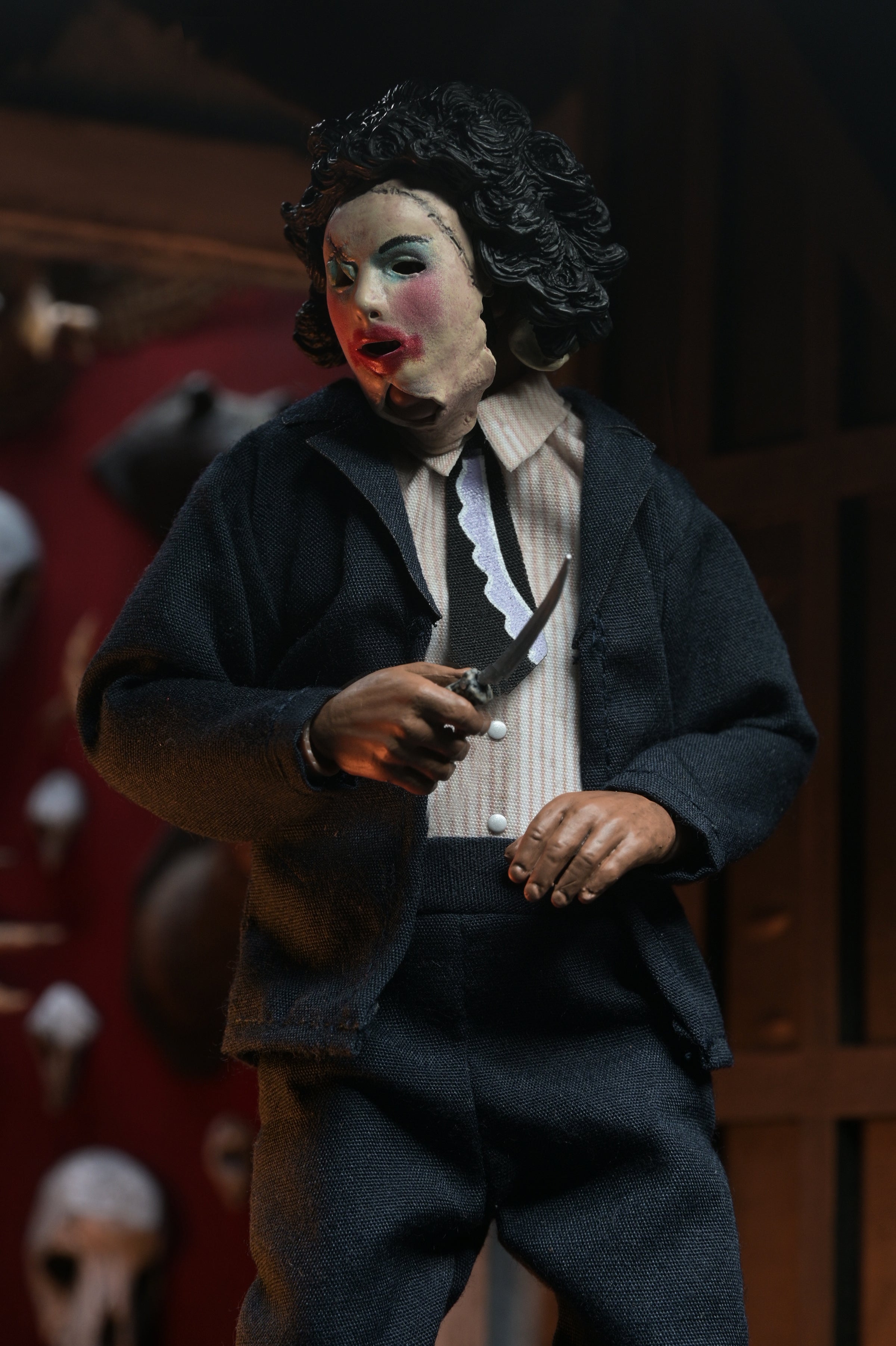 Texas Chainsaw Massacre - Leatherface with Pretty Woman Mask 8" Clothed Action Figure in Window Box Packaging - NECA