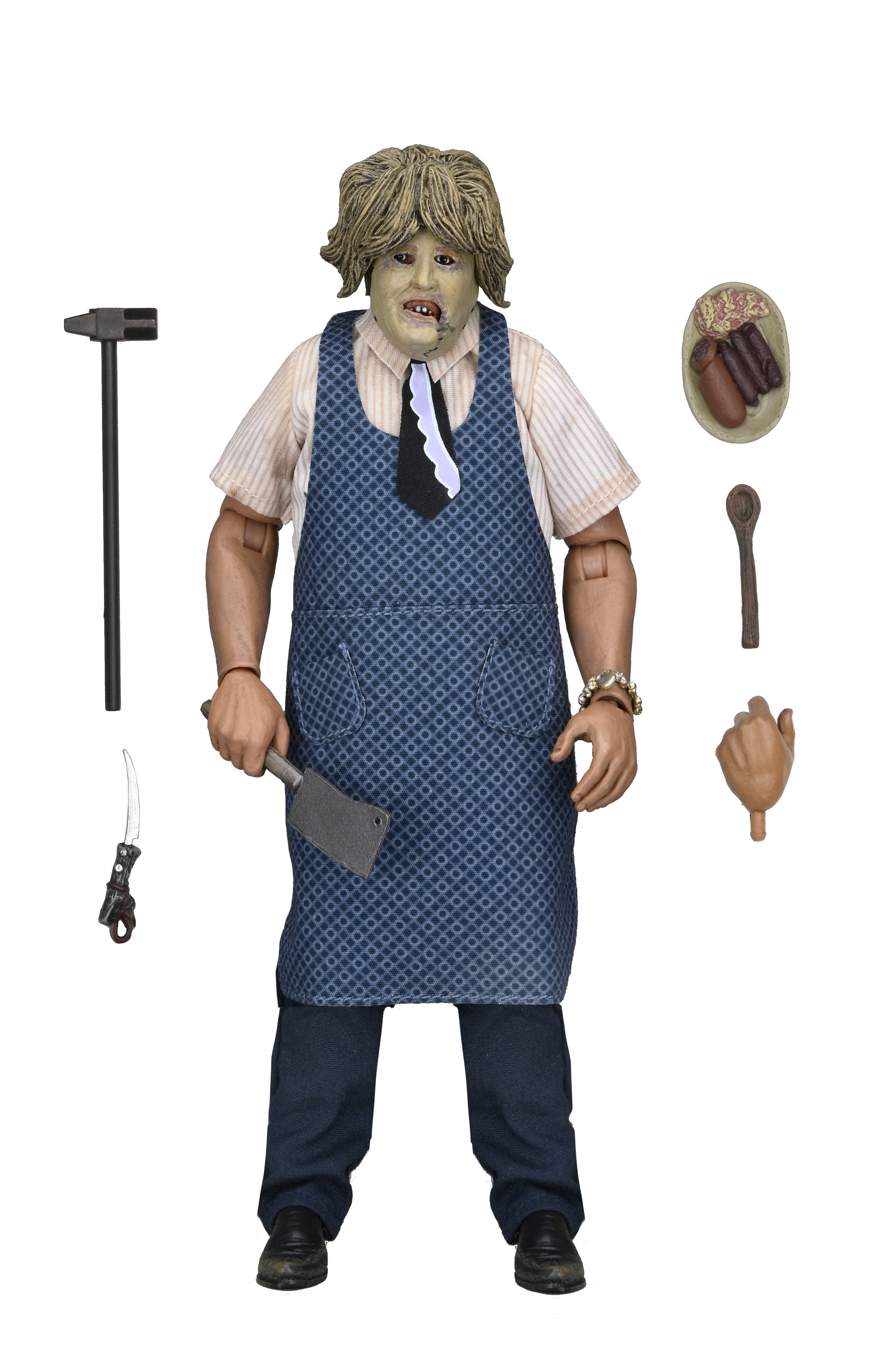 Texas Chainsaw Massacre - Leatherface with Old Lady Mask 8" Clothed Action Figure in Window Box Packaging - NECA