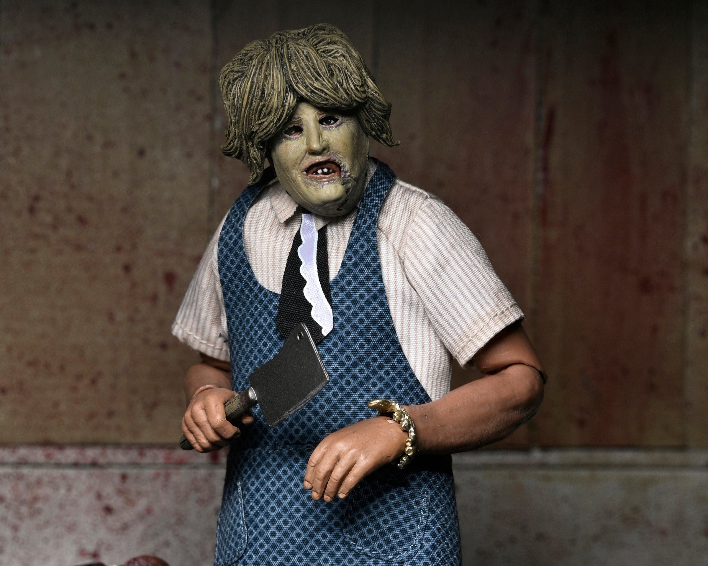 Texas Chainsaw Massacre - Leatherface with Old Lady Mask 8" Clothed Action Figure in Window Box Packaging - NECA