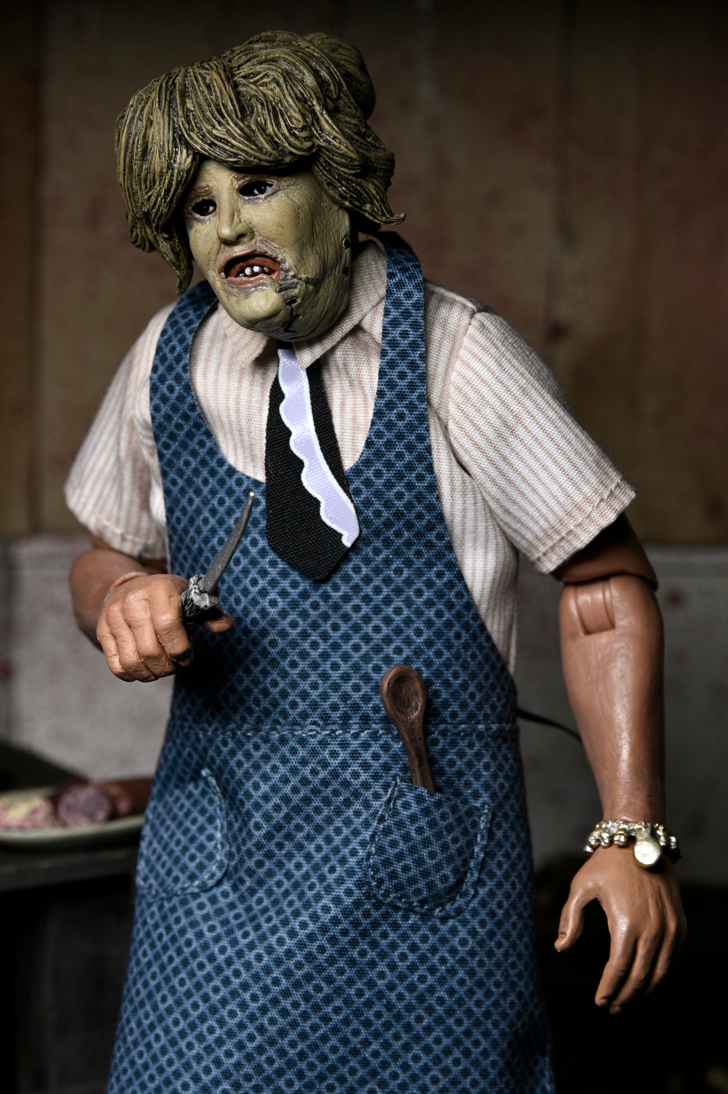 Texas Chainsaw Massacre - Leatherface with Old Lady Mask 8" Clothed Action Figure in Window Box Packaging - NECA