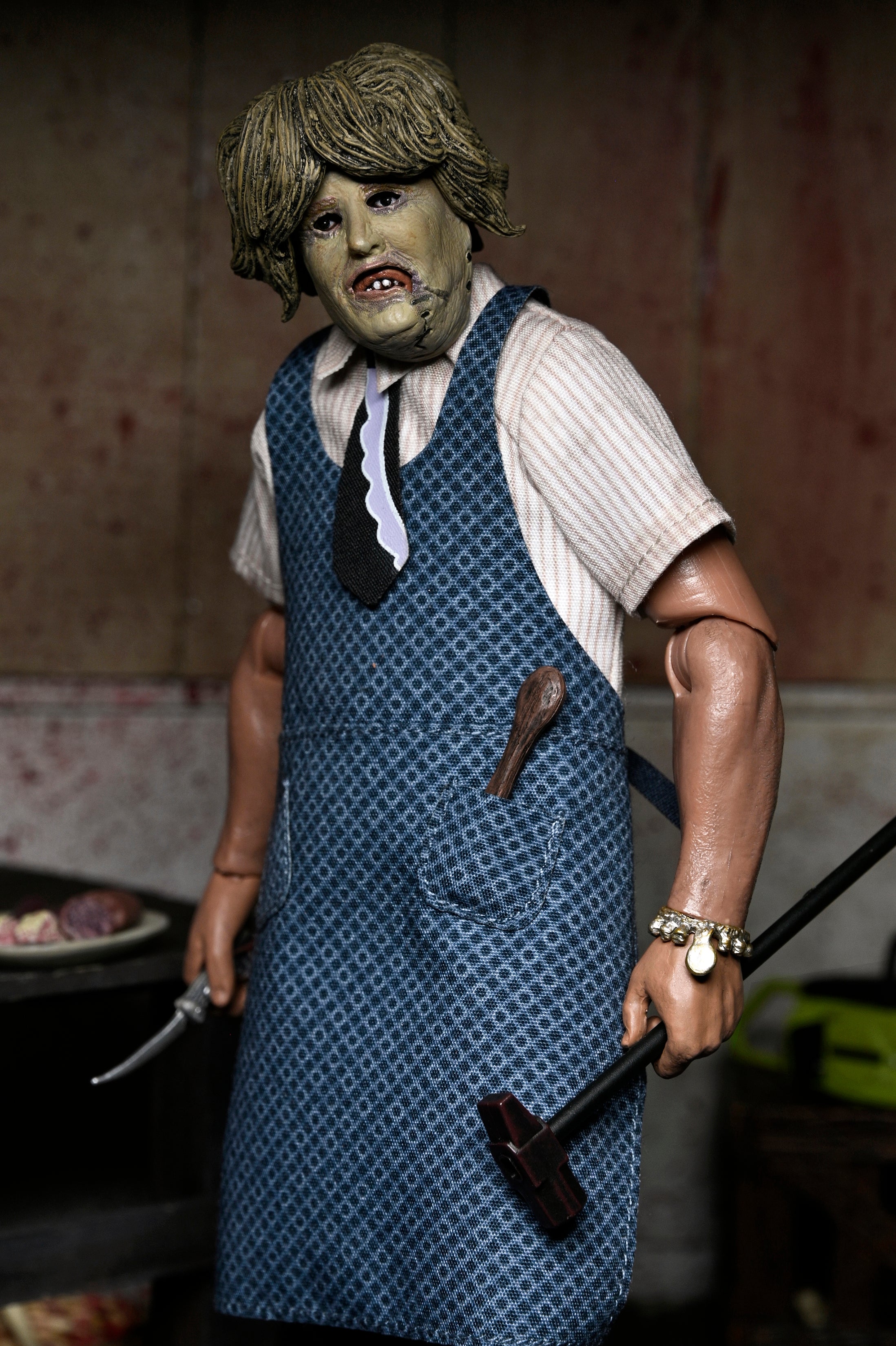 Texas Chainsaw Massacre - Leatherface with Old Lady Mask 8" Clothed Action Figure in Window Box Packaging - NECA