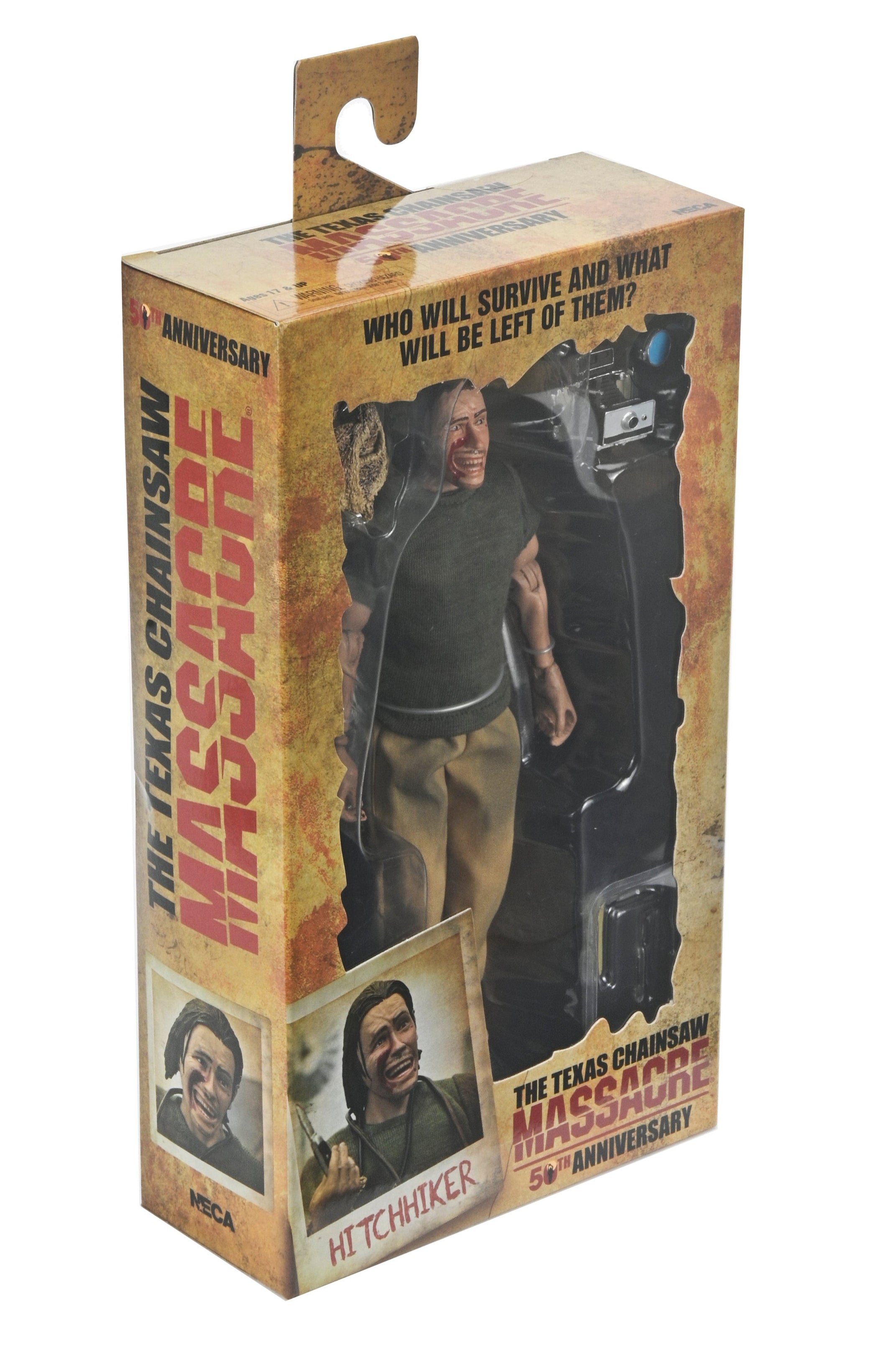 Texas Chainsaw Massacre - 50th Anniversary Hitchhiker 8" Clothed Action Figure - NECA