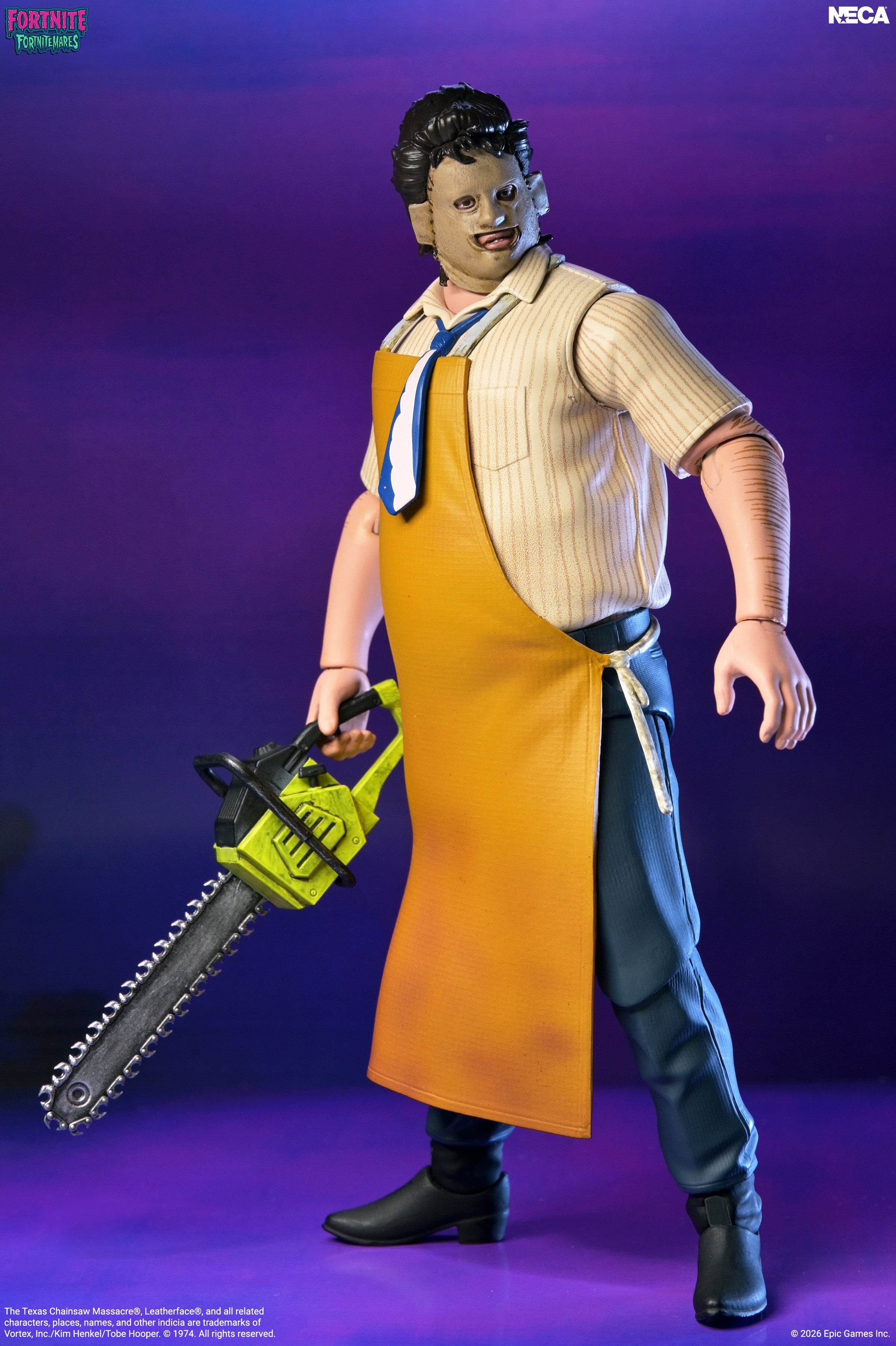 Fortnite x Texas Chainsaw Massacre - Fortnitemares Leatherface 7” Scale Action Figure on the NECA Store