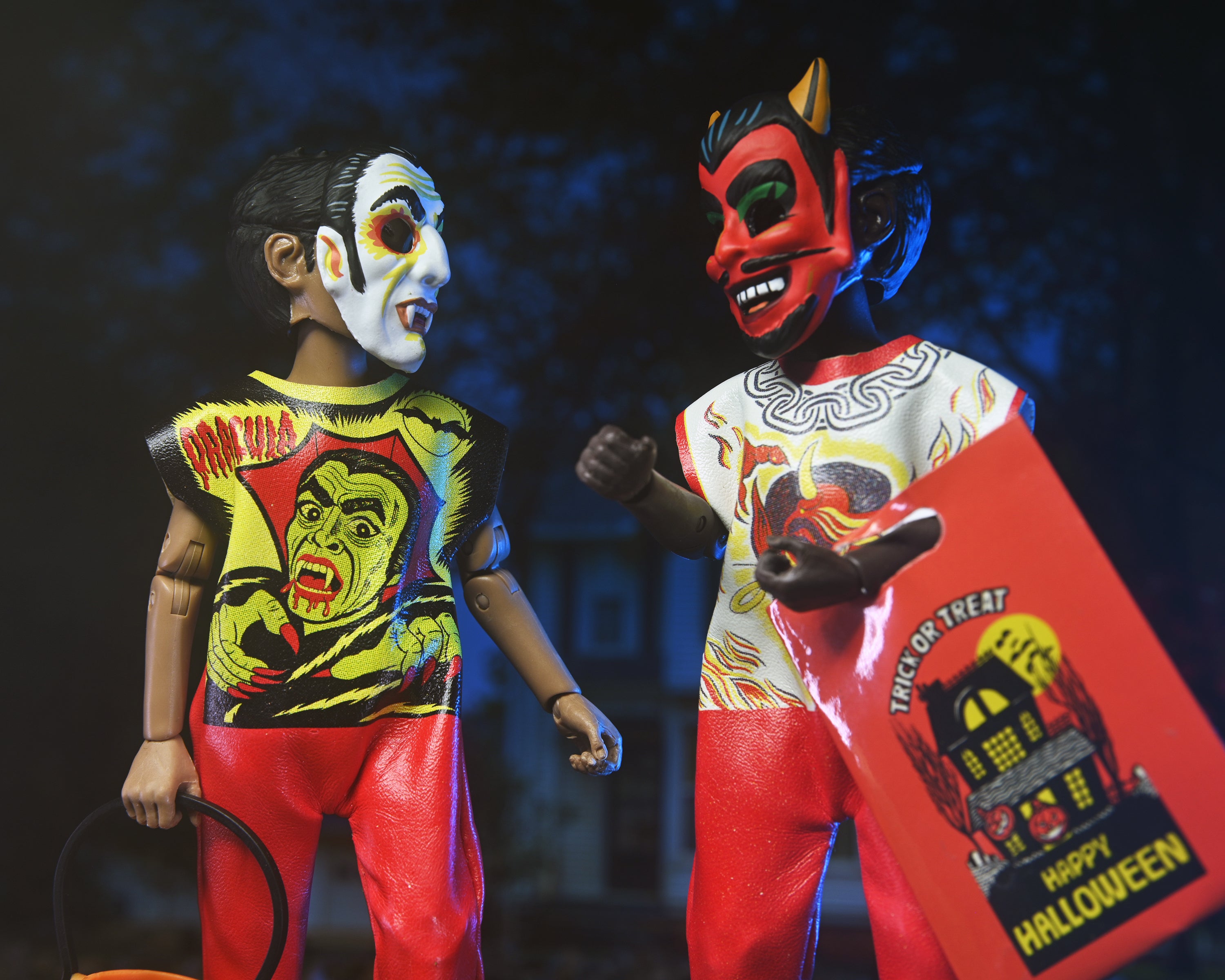 Ben Cooper Costume Kids Collection - Series 2 Costumed Action Figure Bundle (Devil V.2, Dracula, Vampire Girl, Phantom & Witch) on the NECA Store - Featuring Dracula and Devil V.2