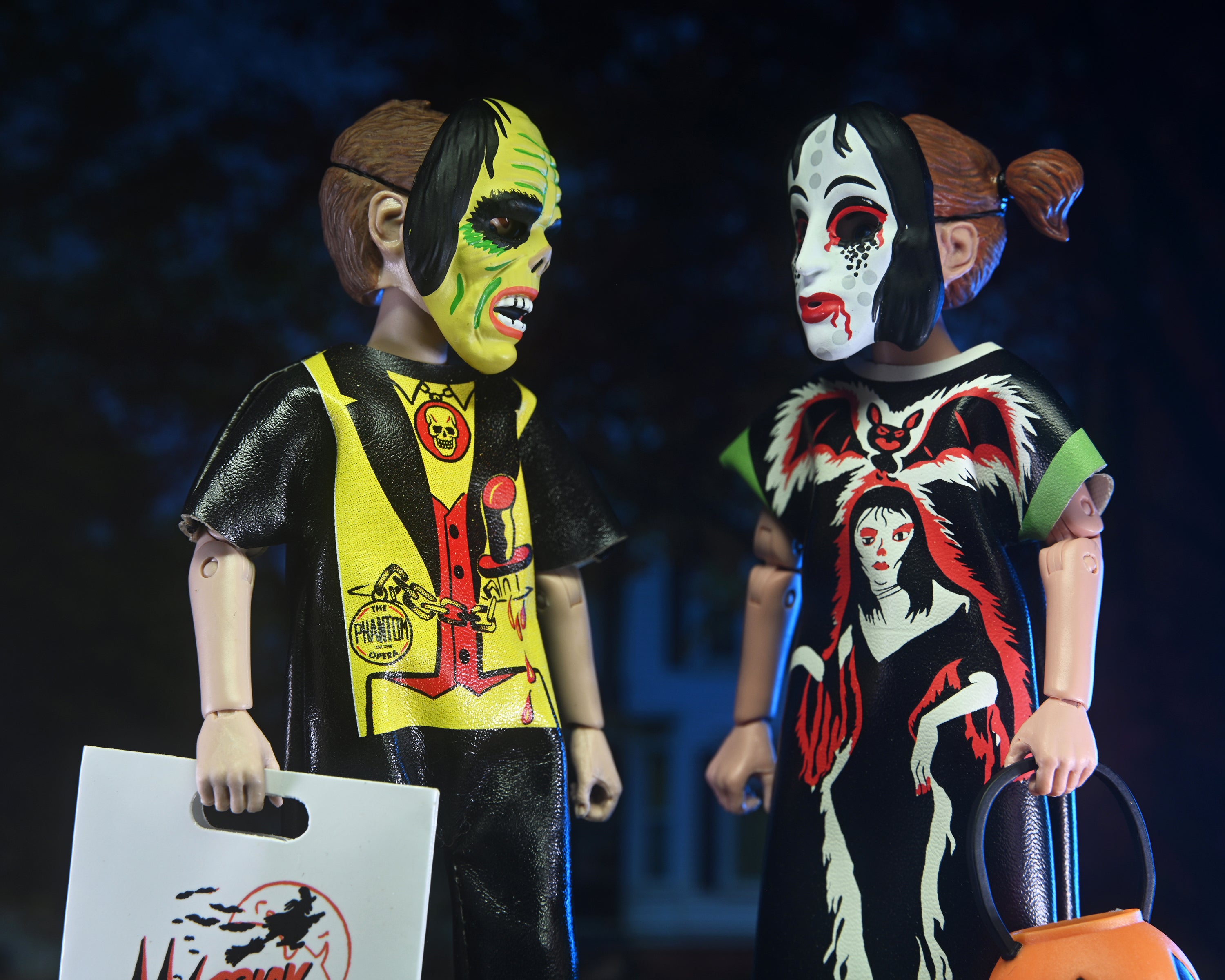 Ben Cooper Costume Kids Collection - Series 2 Costumed Action Figure Bundle (Devil V.2, Dracula, Vampire Girl, Phantom & Witch) on the NECA Store - Featuring Phantom and Vampire Girl