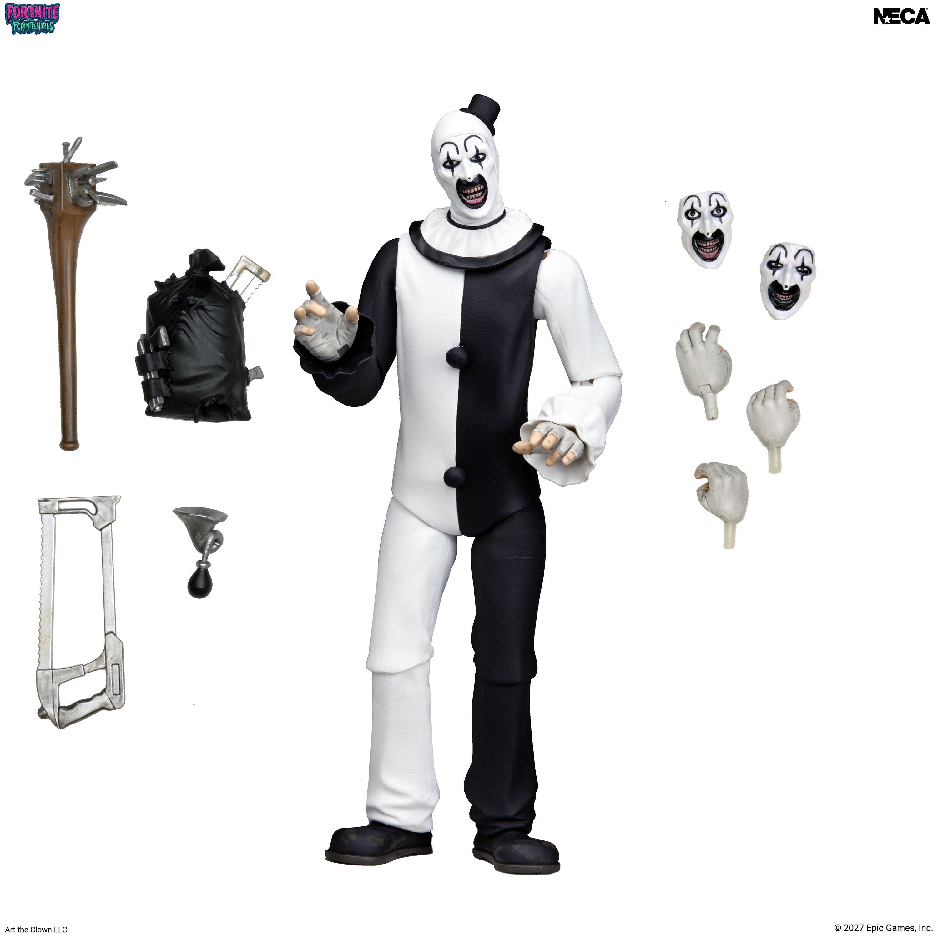 Fortnite x Terrifier - Fortnitemares Art the Clown 7" Scale Action Figure on the NECA Store