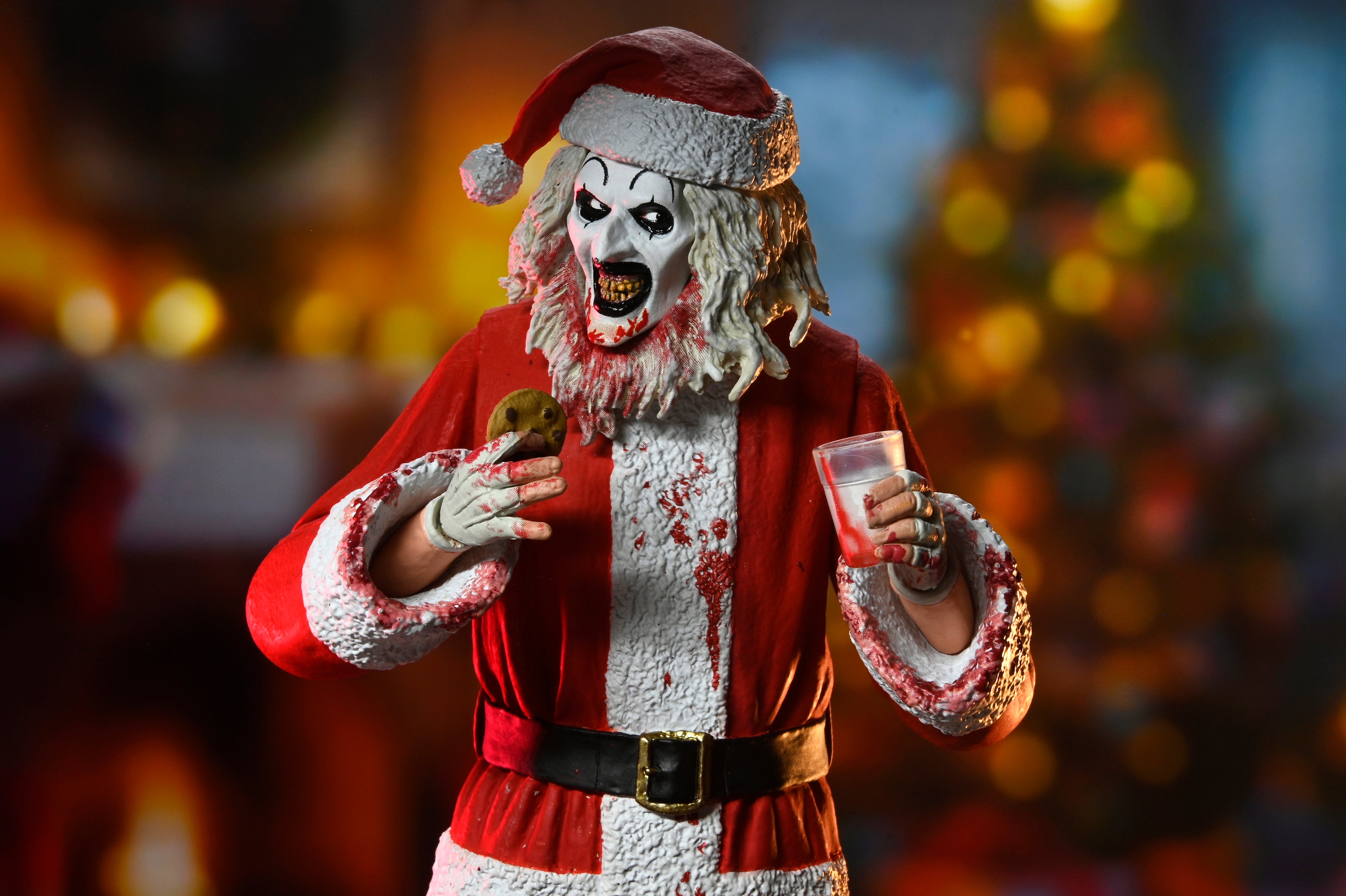 Terrifier 3 - Ultimate Santa Suit Art the Clown (Bloody Version) 7" Scale Action Figure on the NECA Store