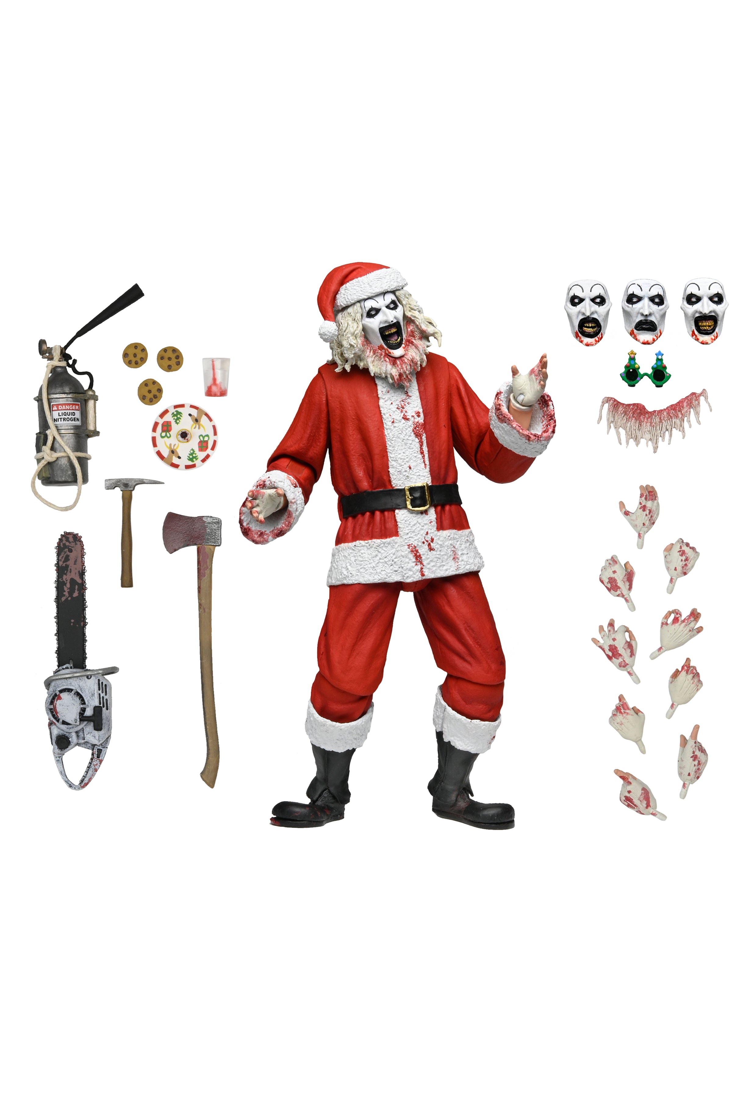 Terrifier 3 - Ultimate Santa Suit Art the Clown (Bloody Version) 7" Scale Action Figure on the NECA Store