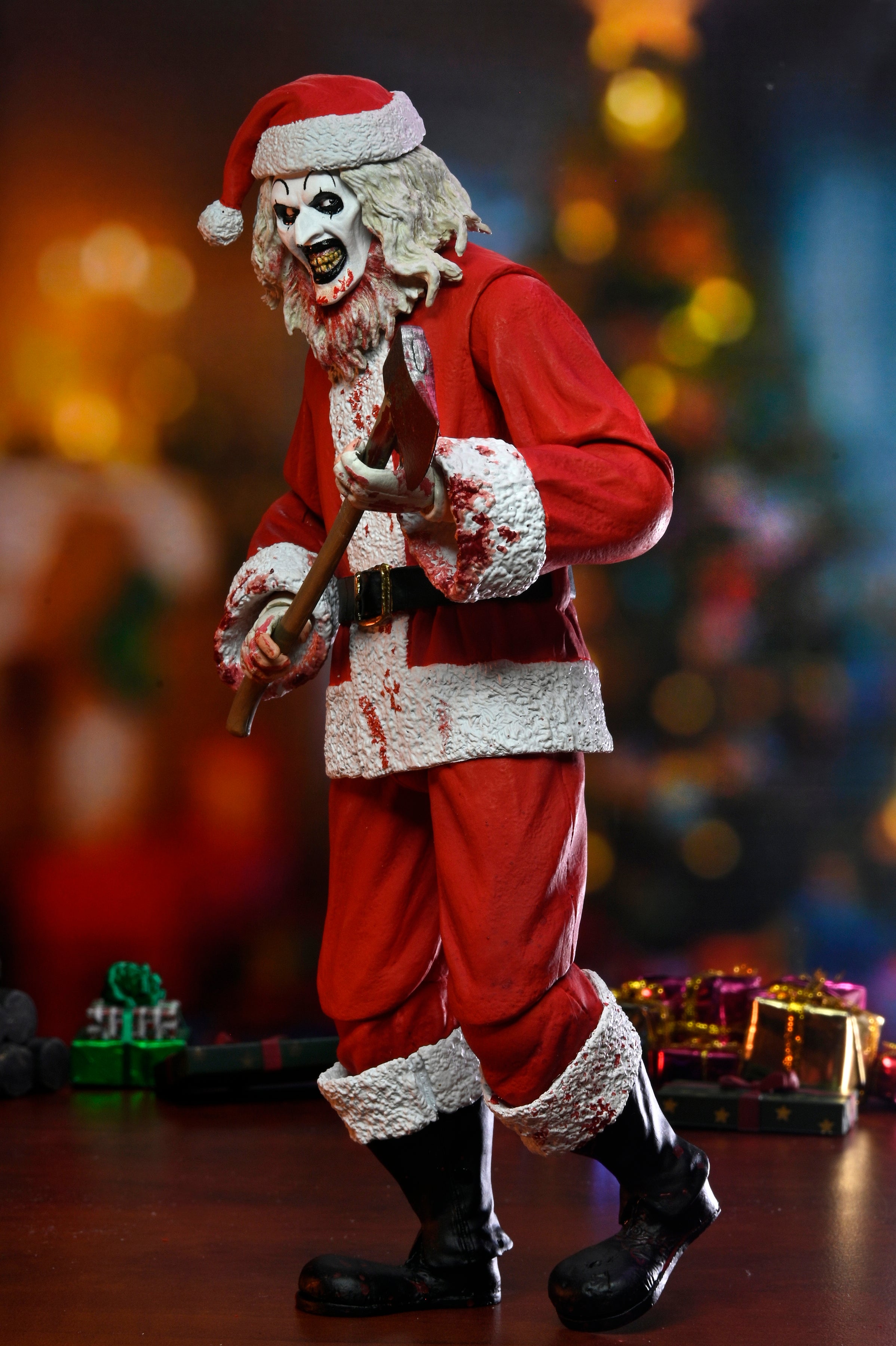 Terrifier 3 - Ultimate Santa Suit Art the Clown (Bloody Version) 7" Scale Action Figure on the NECA Store