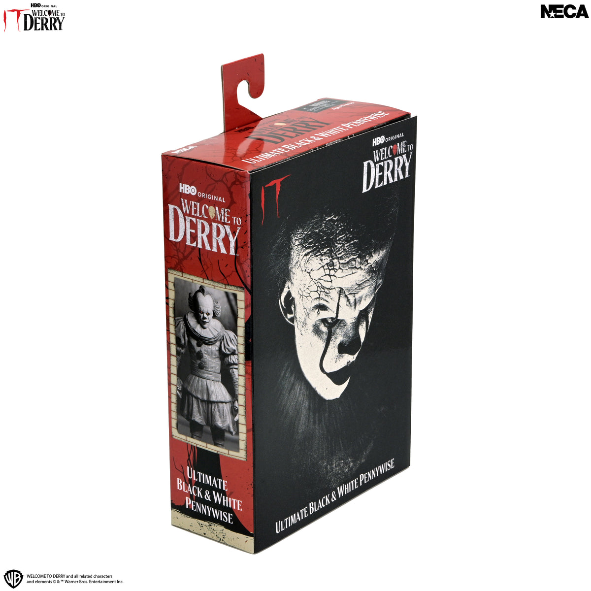 IT: Welcome to Derry - Ultimate Black & White Pennywise 7” Scale Action Figure on the NECA Store