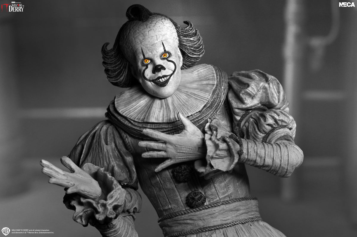 IT: Welcome to Derry - Ultimate Black & White Pennywise 7” Scale Action Figure on the NECA Store
