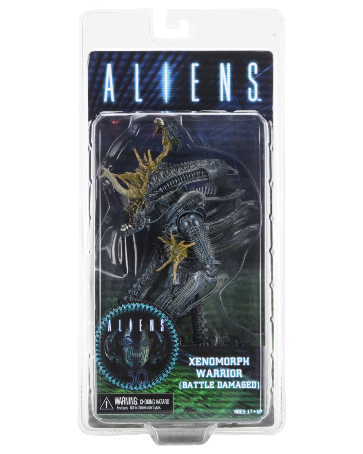 Aliens - Series 12 - Battle Damaged Aliens Warrior 7" Scale Action Figure (BLUE)- NECA