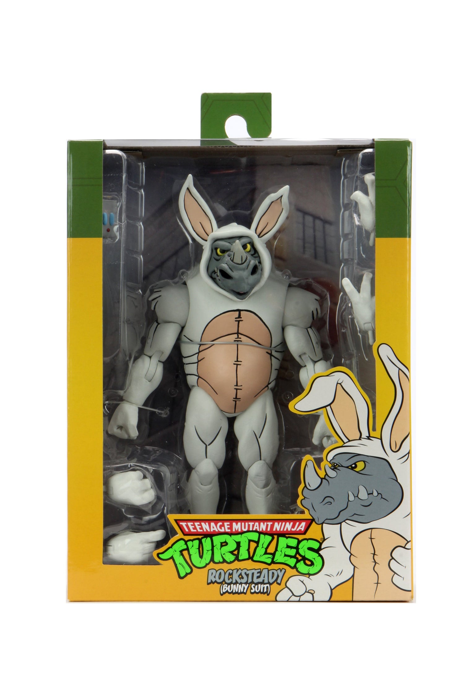 Teenage Mutant Ninja Turtles (Cartoon) - Bunny Suit Rocksteady 7" Scale Action Figure - NECA VAULT