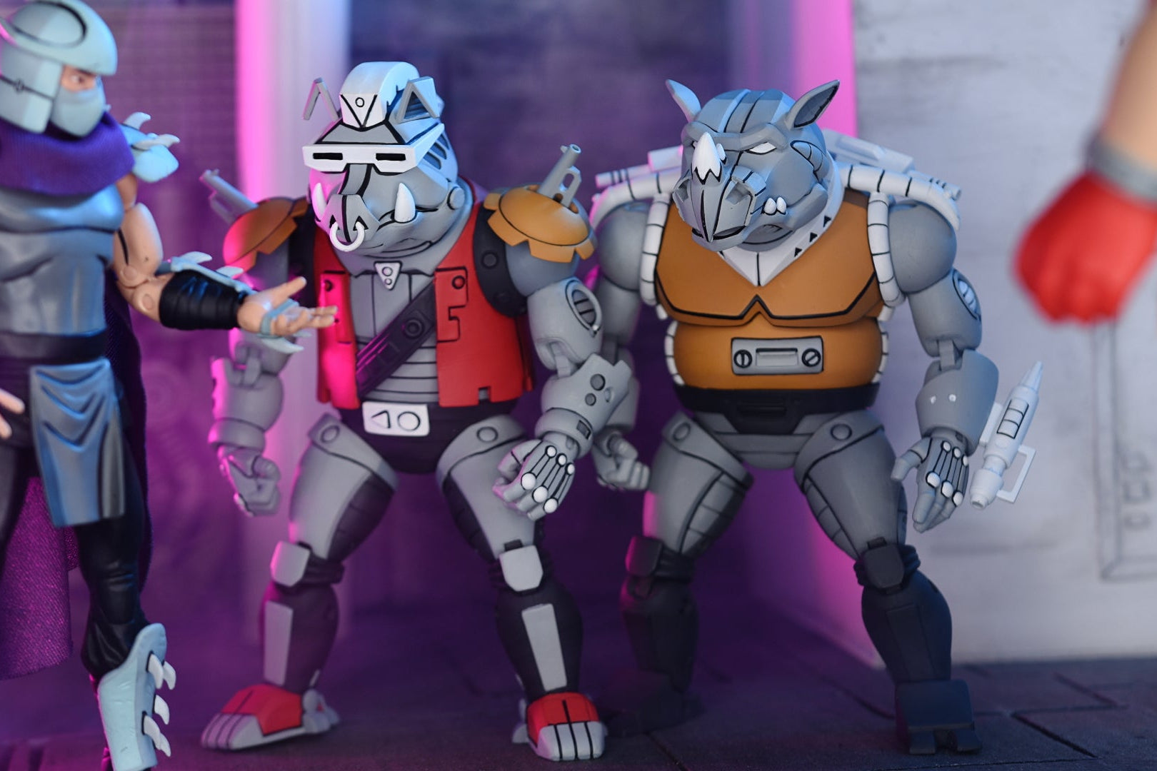 Teenage Mutant Ninja Turtles (Cartoon) - Super Bebop and Mighty Rocksteady 7” Scale Action Figure (2-Pack) on the NECA Store