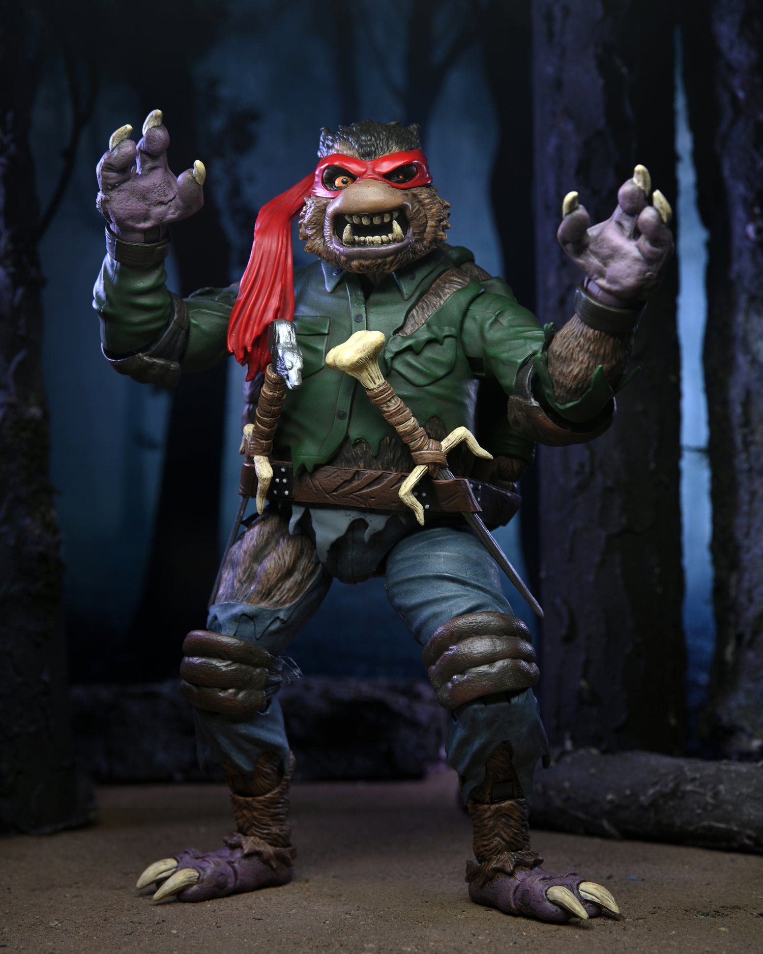 Universal Monsters x Teenage Mutant Ninja Turtles – Ultimate Raphael as the Wolf Man 7” Scale Action Figure - NECA