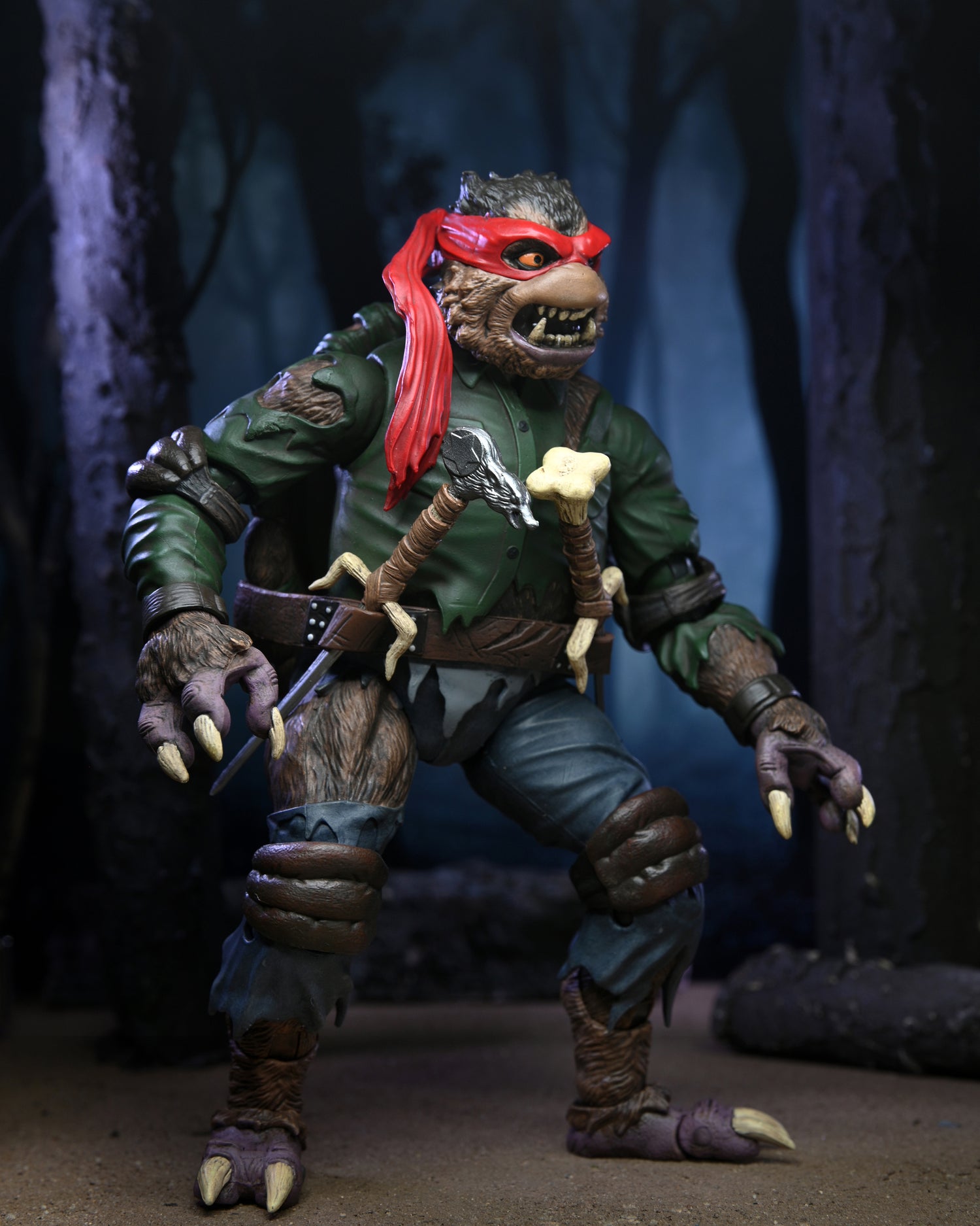 Universal Monsters x Teenage Mutant Ninja Turtles – Ultimate Raphael as the Wolf Man 7” Scale Action Figure - NECA