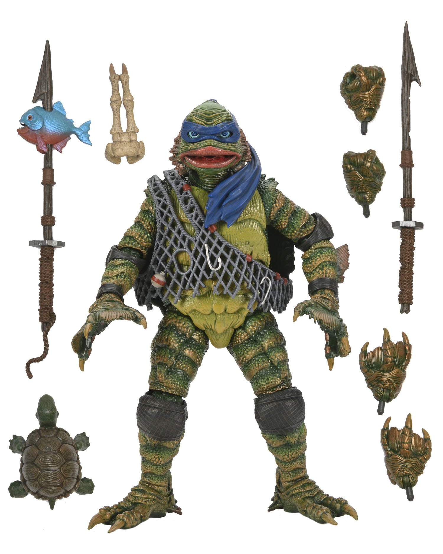 Universal Monsters x Teenage Mutant Ninja Turtles – Ultimate Leonardo as the Creature 7” Scale Action Figure - NECA