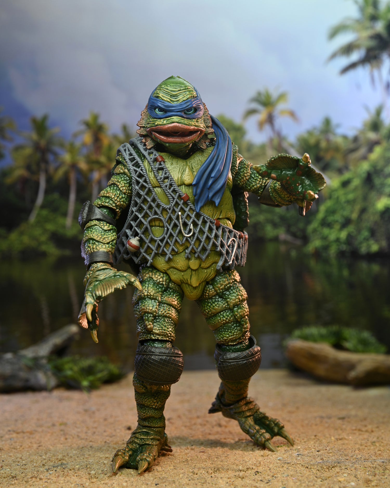 Universal Monsters x Teenage Mutant Ninja Turtles – Ultimate Leonardo as the Creature 7” Scale Action Figure - NECA