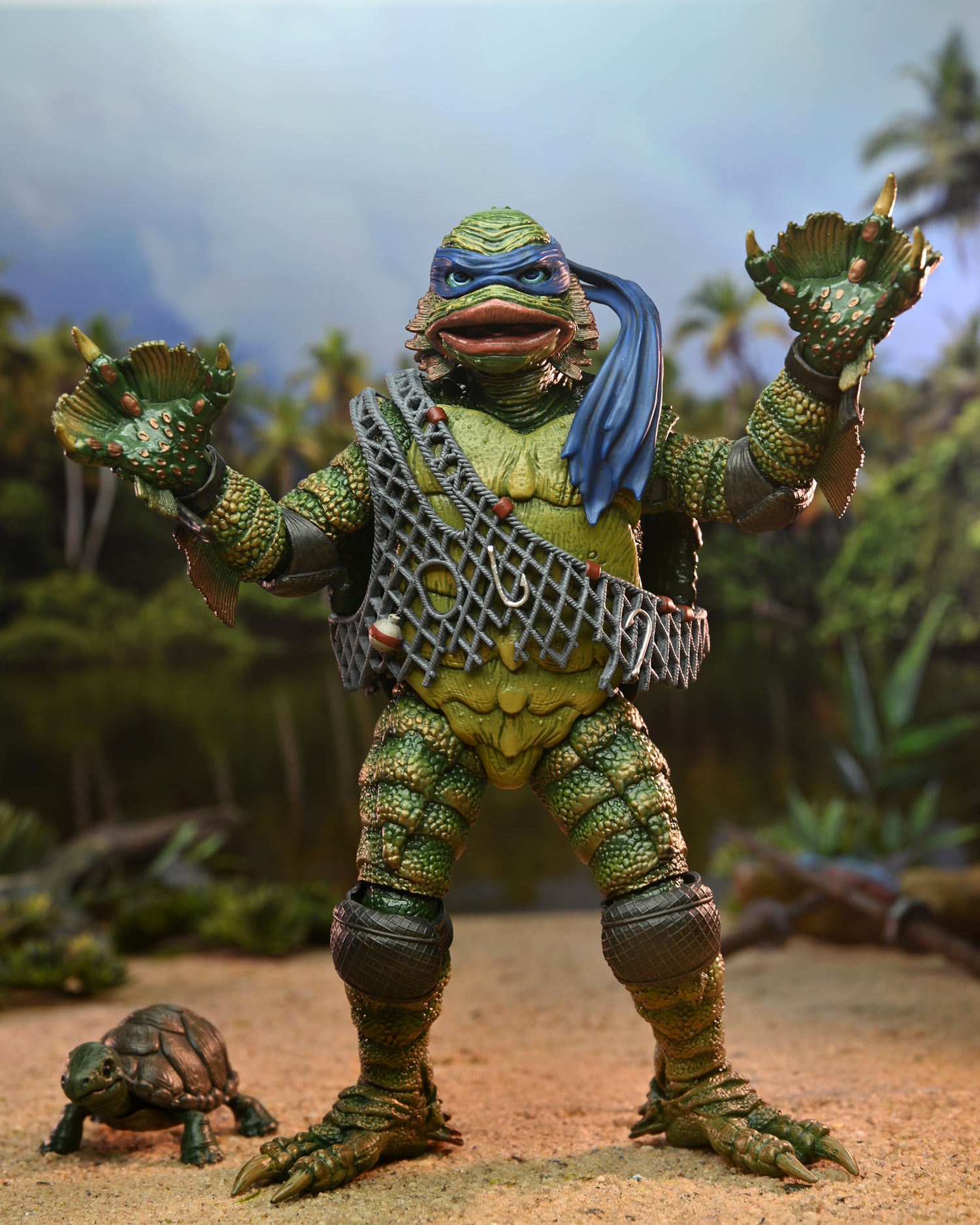 Universal Monsters x Teenage Mutant Ninja Turtles – Ultimate Leonardo as the Creature 7” Scale Action Figure - NECA