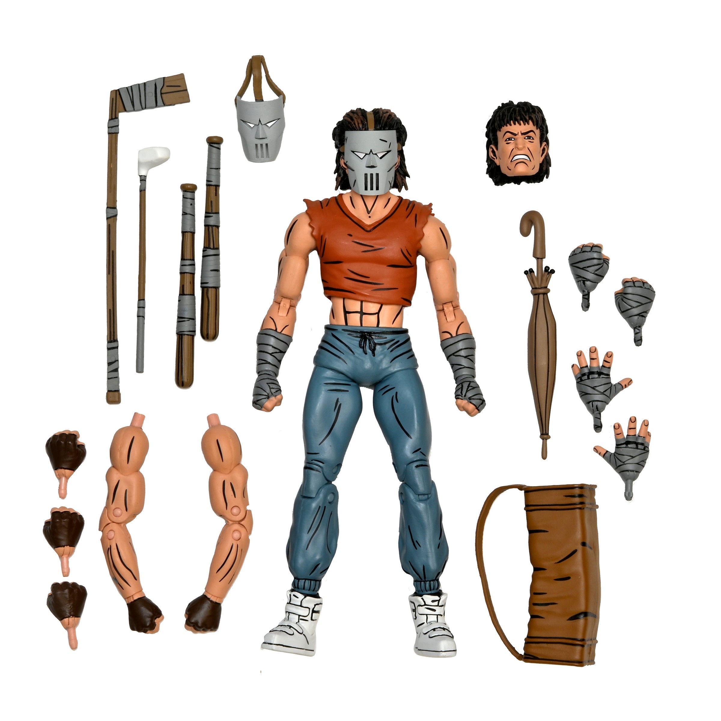 Teenage Mutant Ninja Turtles (Mirage Comics) Casey Jones in Red Shirt 7" Scale Action Figure - NECA