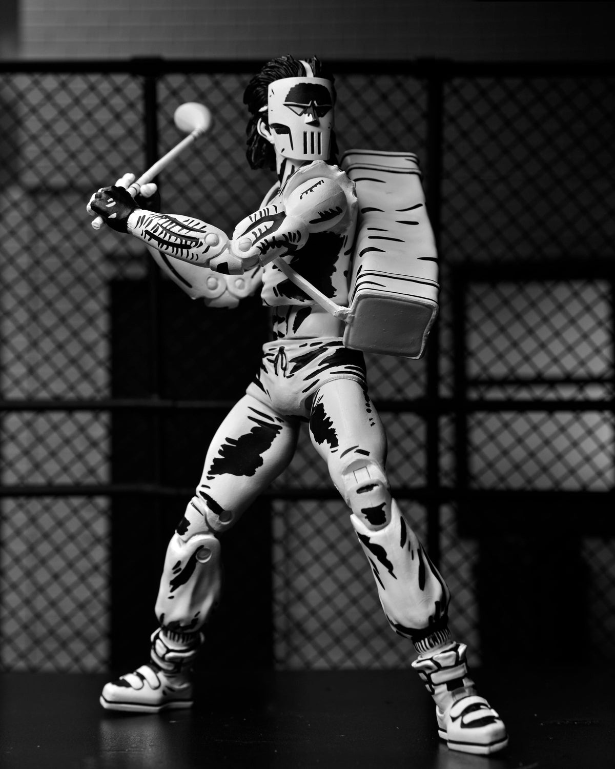 Teenage Mutant Ninja Turtles (Mirage Comics) - Black & White Casey Jones 7” Scale Action Figure - NECA