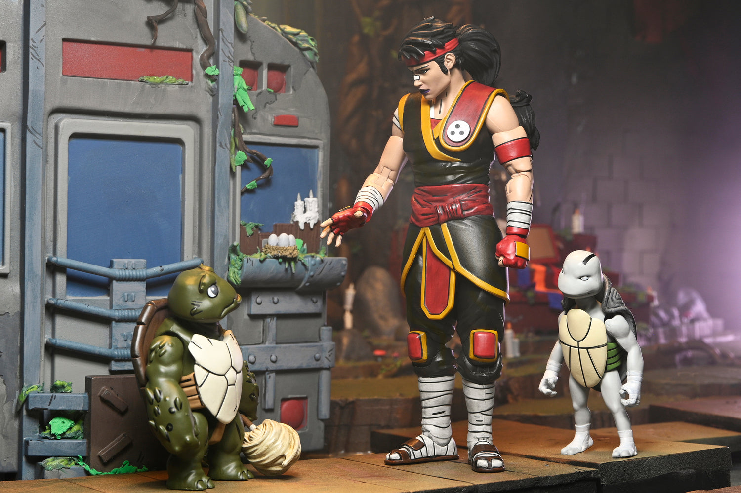 Teenage Mutant Ninja Turtles (The Last Ronin - The Lost Years) - Ultimate Casey Marie with Baby Odyn & Uno Action Figures - NECA