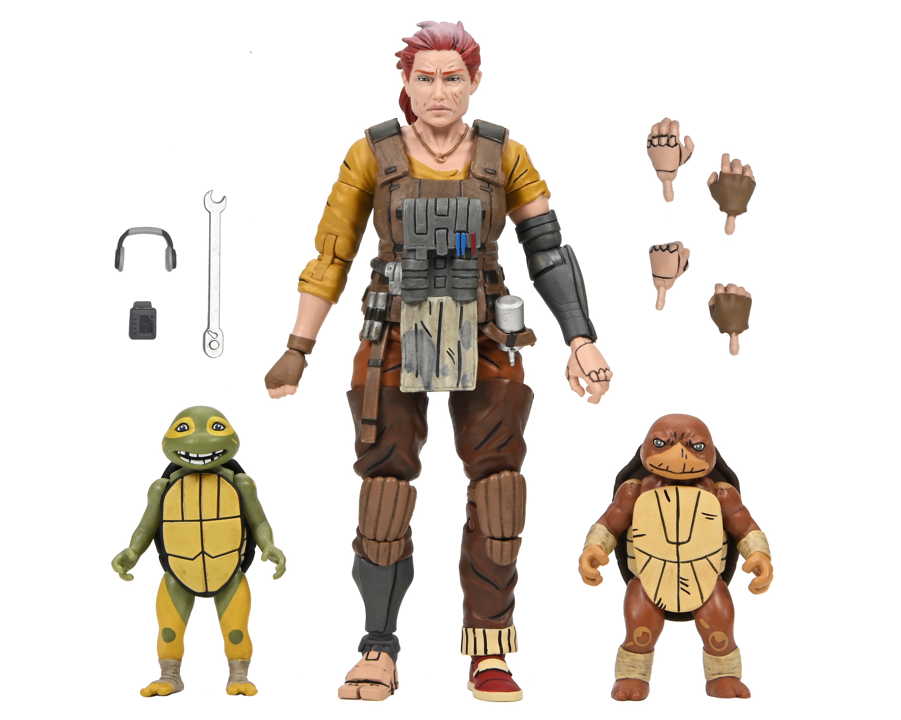 Teenage Mutant Ninja Turtles (The Last Ronin - The Lost Years) - Grammy April with Baby Yi & Moja 7” Scale Action Figures - NECA