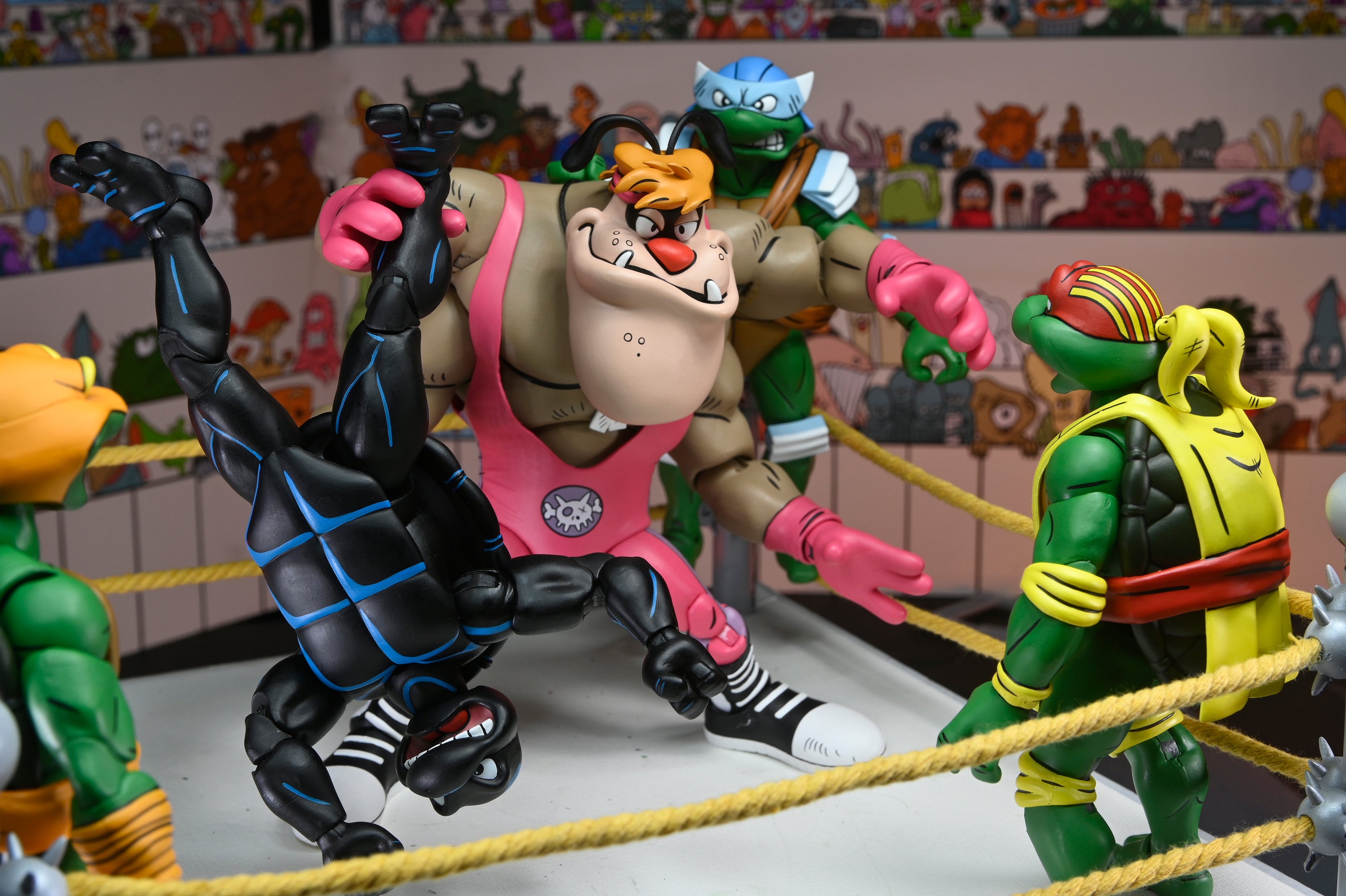 Teenage Mutant Ninja Turtles (Archie Comics) - Stump Wrestling Turtles 7” Scale Action Figure 4-Pack - NECA