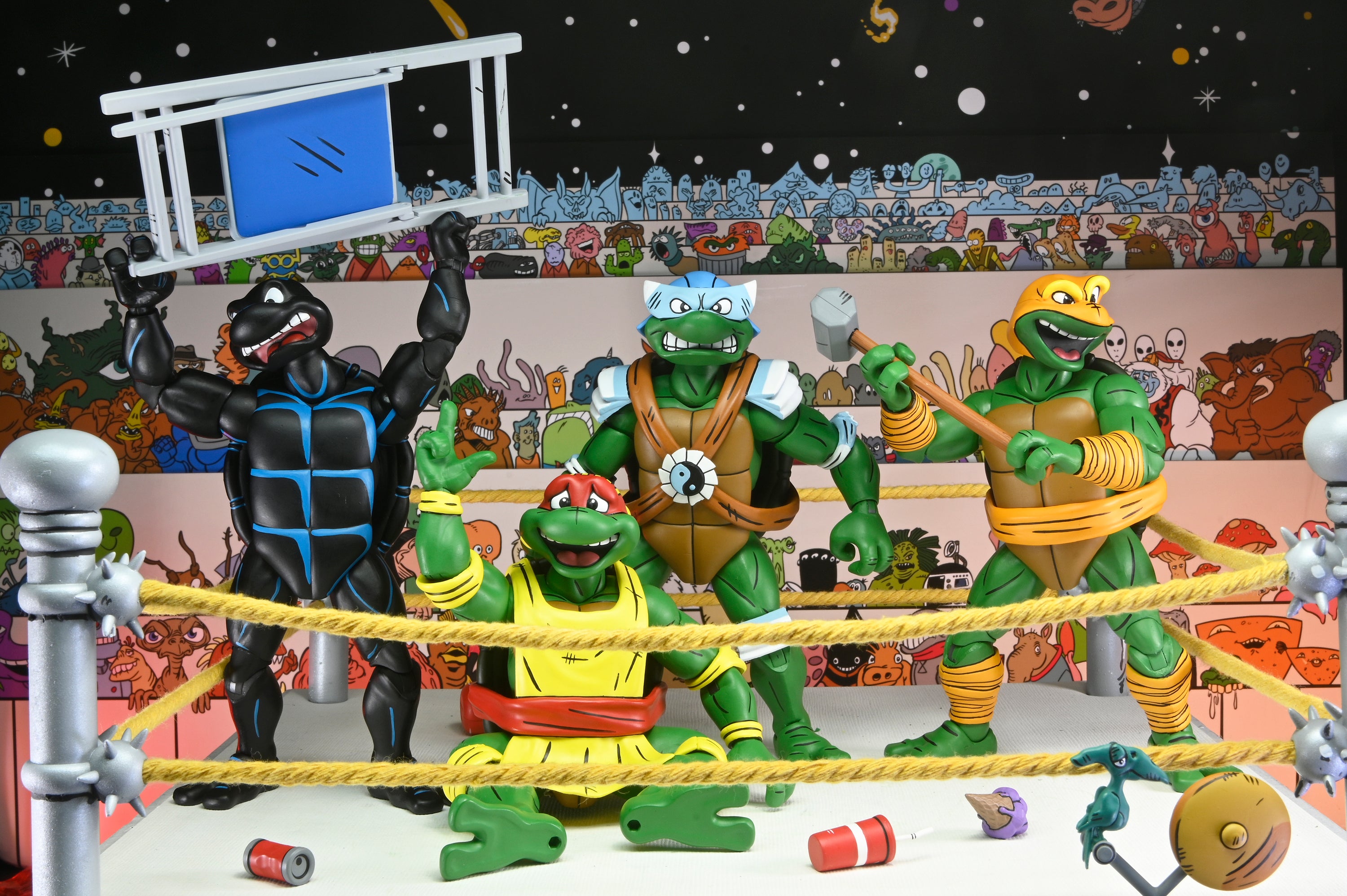 Teenage Mutant Ninja Turtles (Archie Comics) - Stump Wrestling Turtles 7” Scale Action Figure 4-Pack - NECA