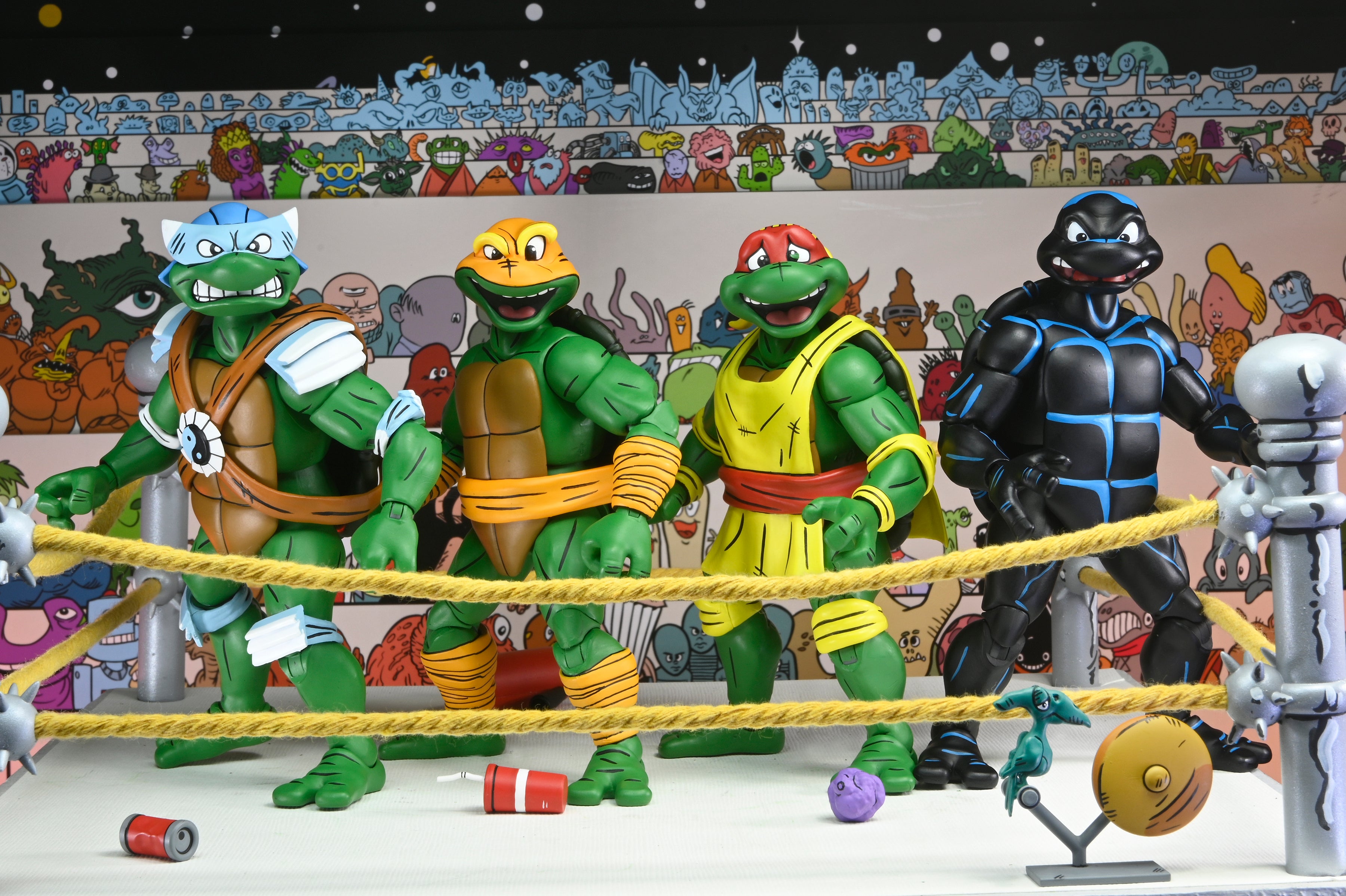 Teenage Mutant Ninja Turtles (Archie Comics) - Stump Wrestling Turtles 7” Scale Action Figure 4-Pack - NECA