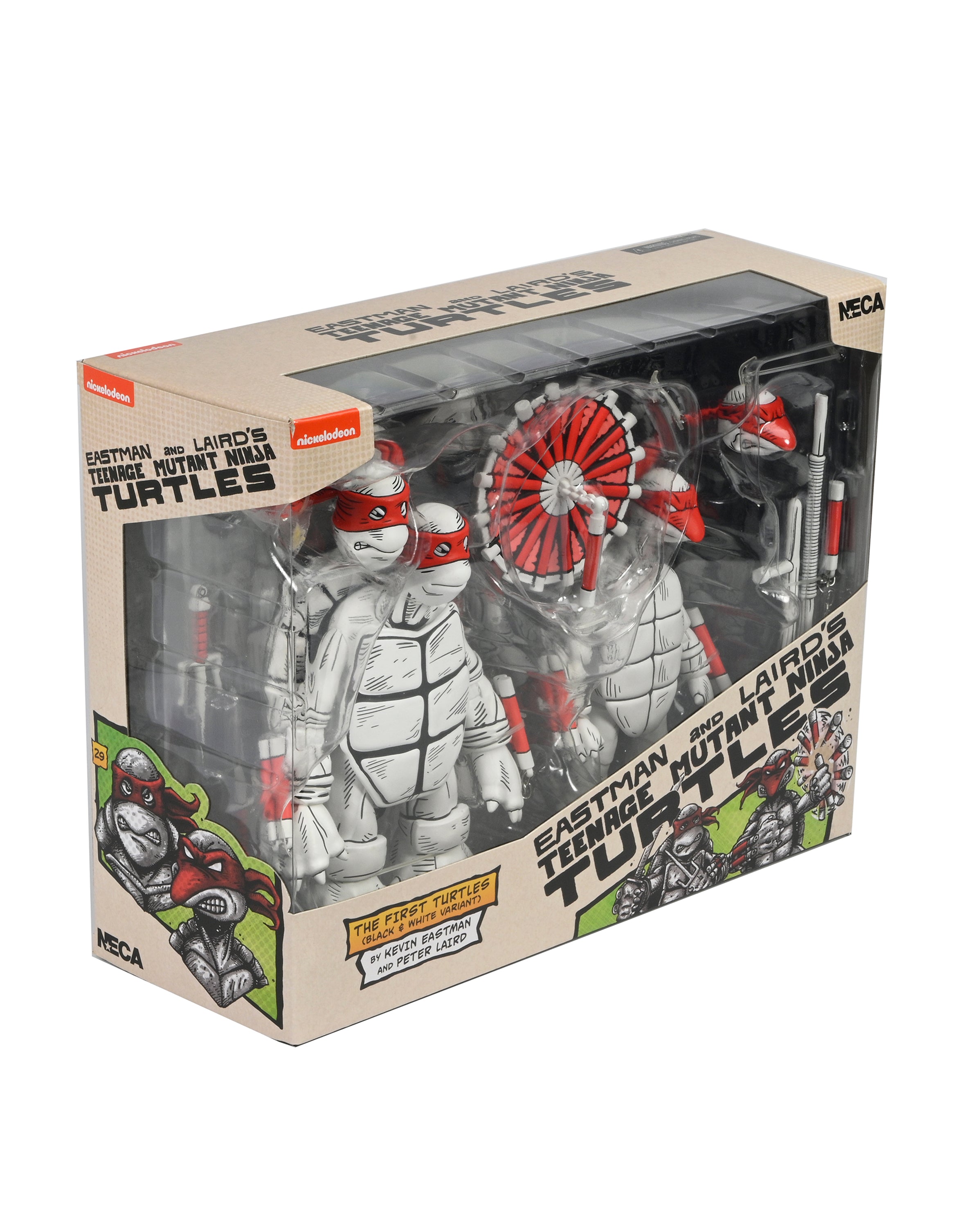 Teenage Mutant Ninja Turtles (Mirage Comics) - Black and White First Turtles 7" Scale Action Figure 2-Pack - NECA
