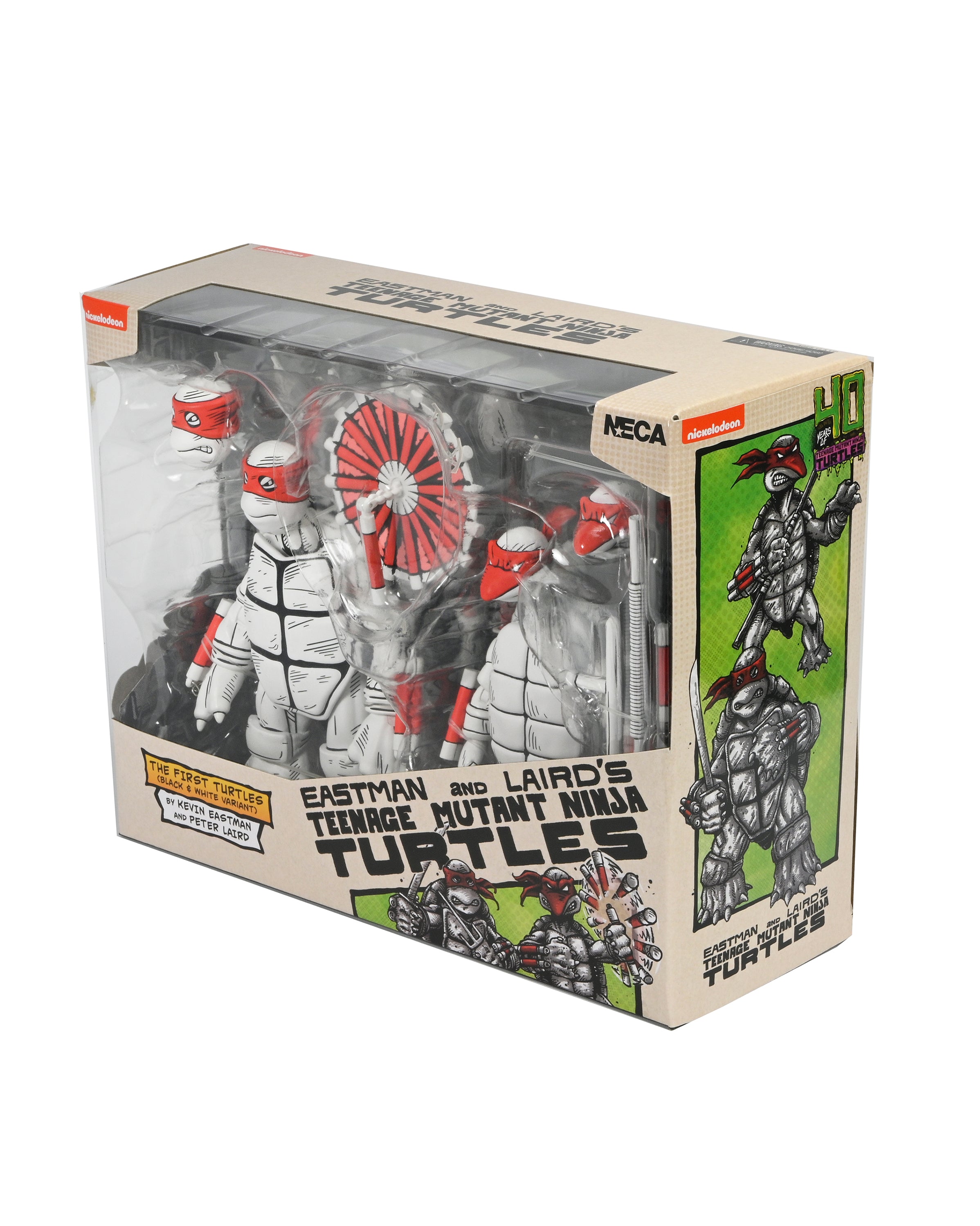 Teenage Mutant Ninja Turtles (Mirage Comics) - Black and White First Turtles 7" Scale Action Figure 2-Pack - NECA