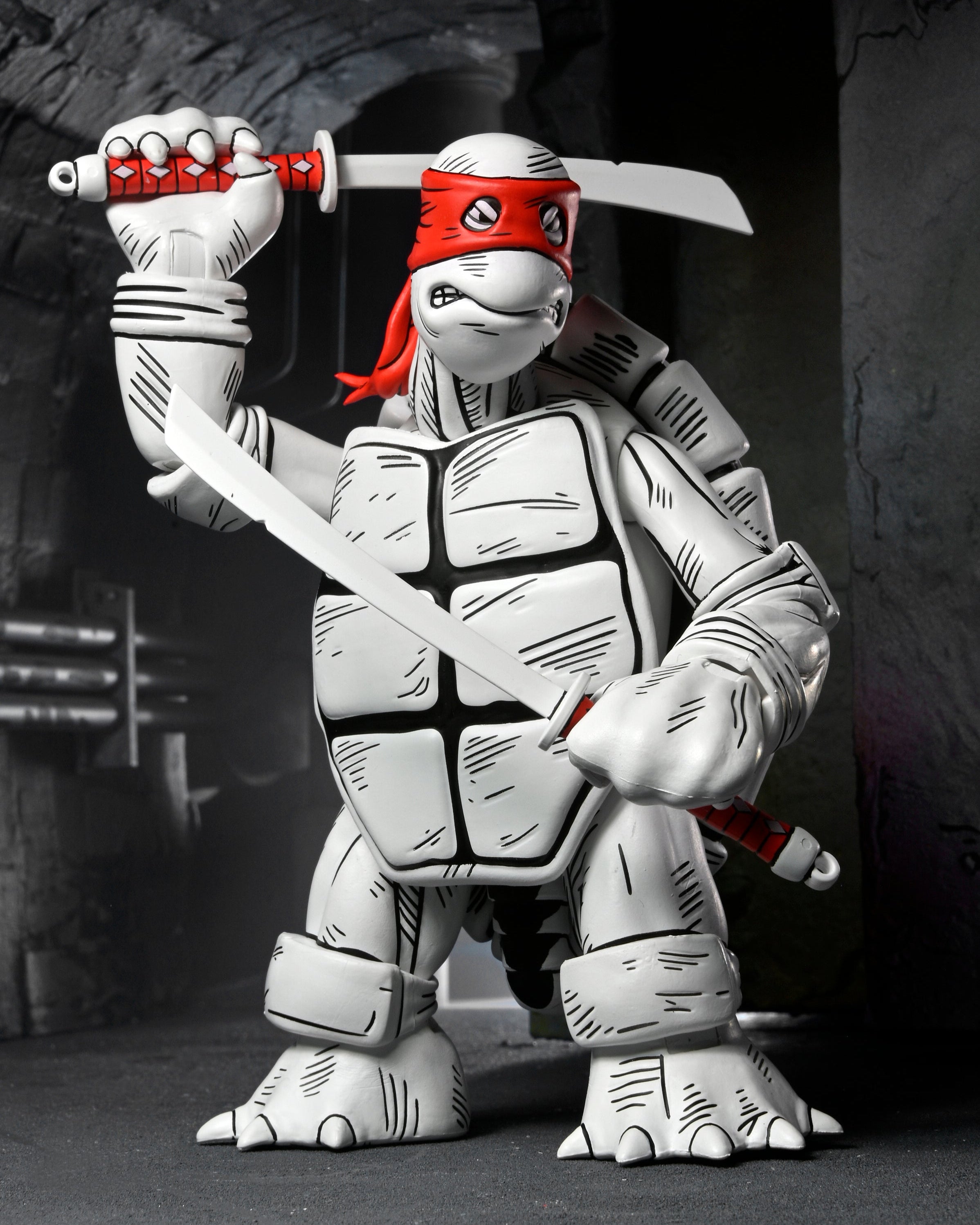 Teenage Mutant Ninja Turtles (Mirage Comics) - Black and White First Turtles 7" Scale Action Figure 2-Pack - NECA