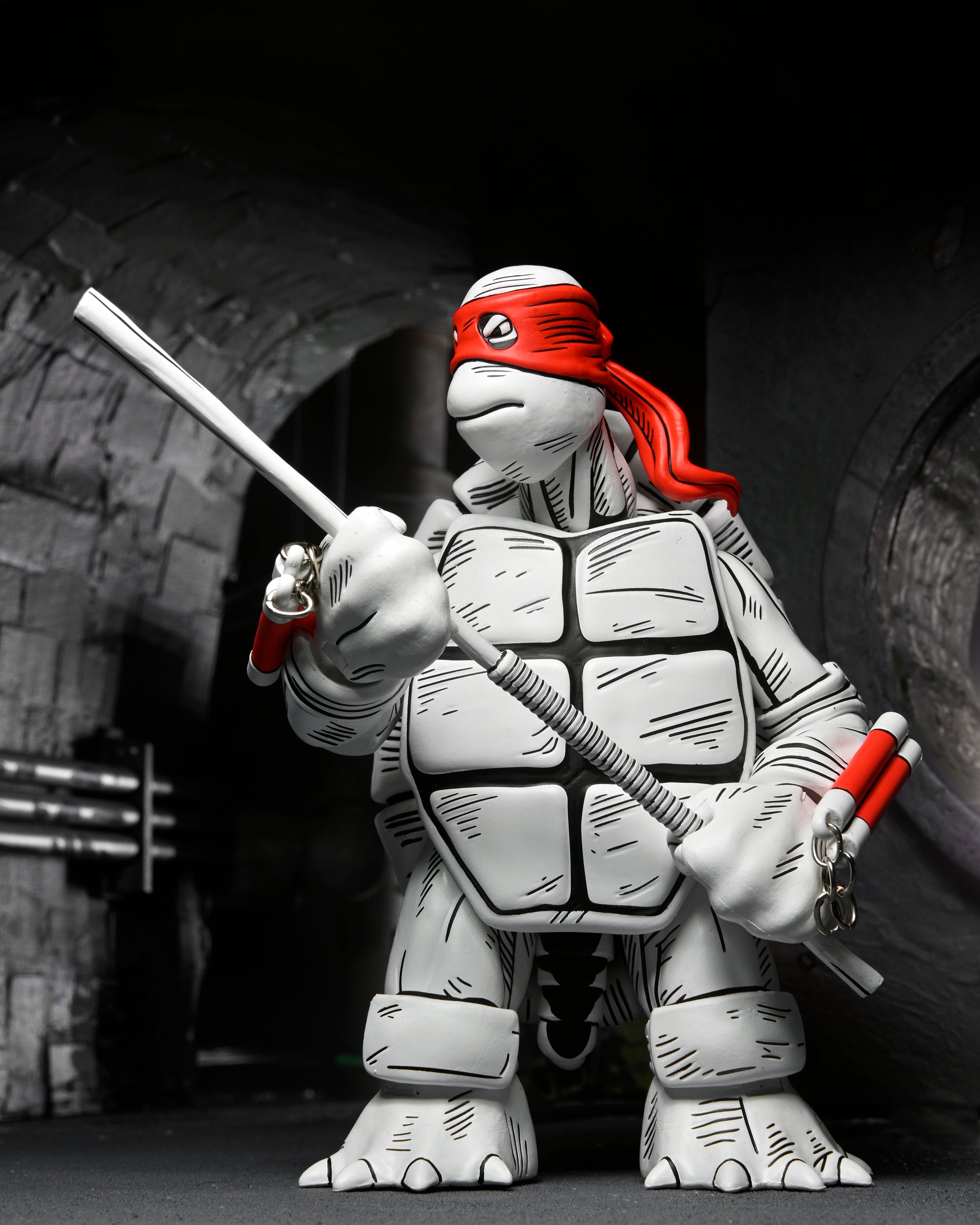 Teenage Mutant Ninja Turtles (Mirage Comics) - Black and White First Turtles 7" Scale Action Figure 2-Pack - NECA