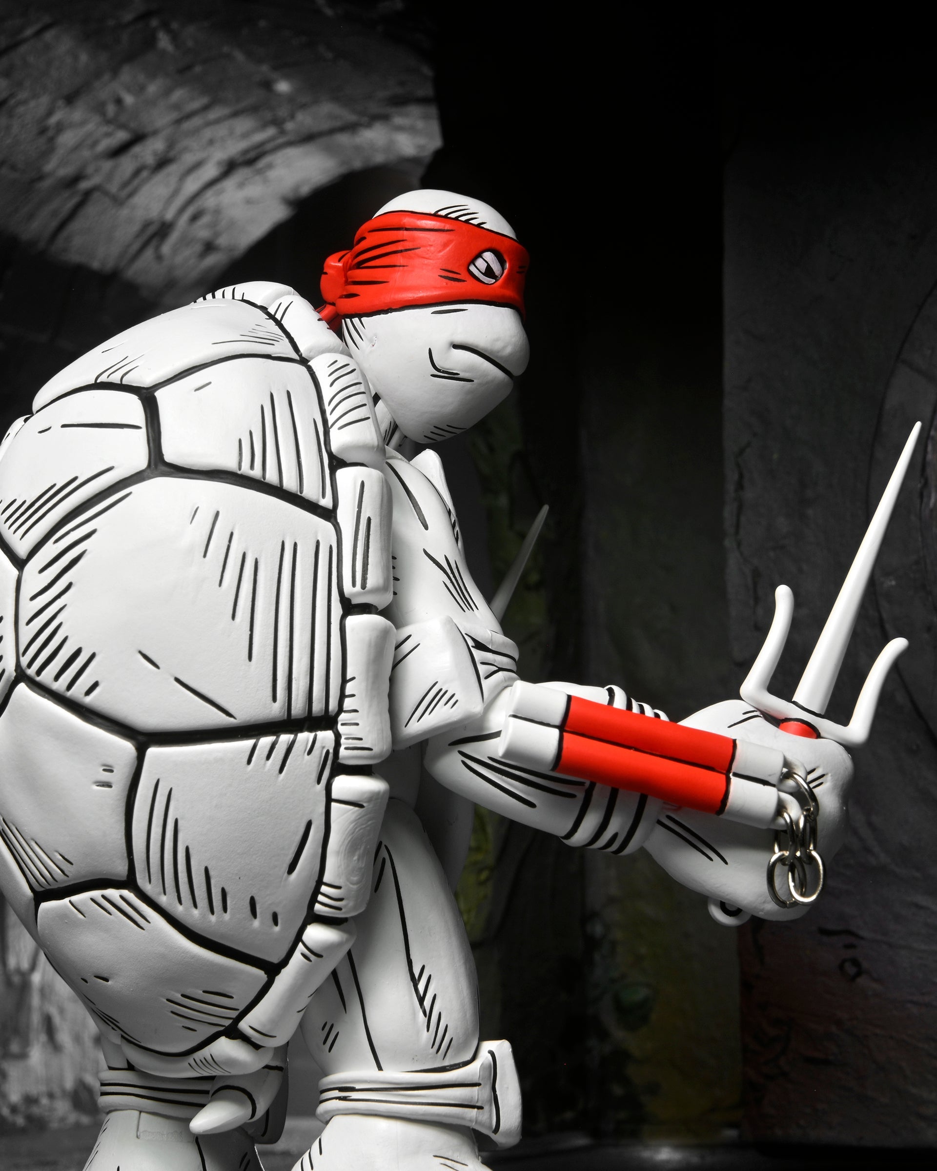 Teenage Mutant Ninja Turtles (Mirage Comics) - Black and White First Turtles 7" Scale Action Figure 2-Pack - NECA