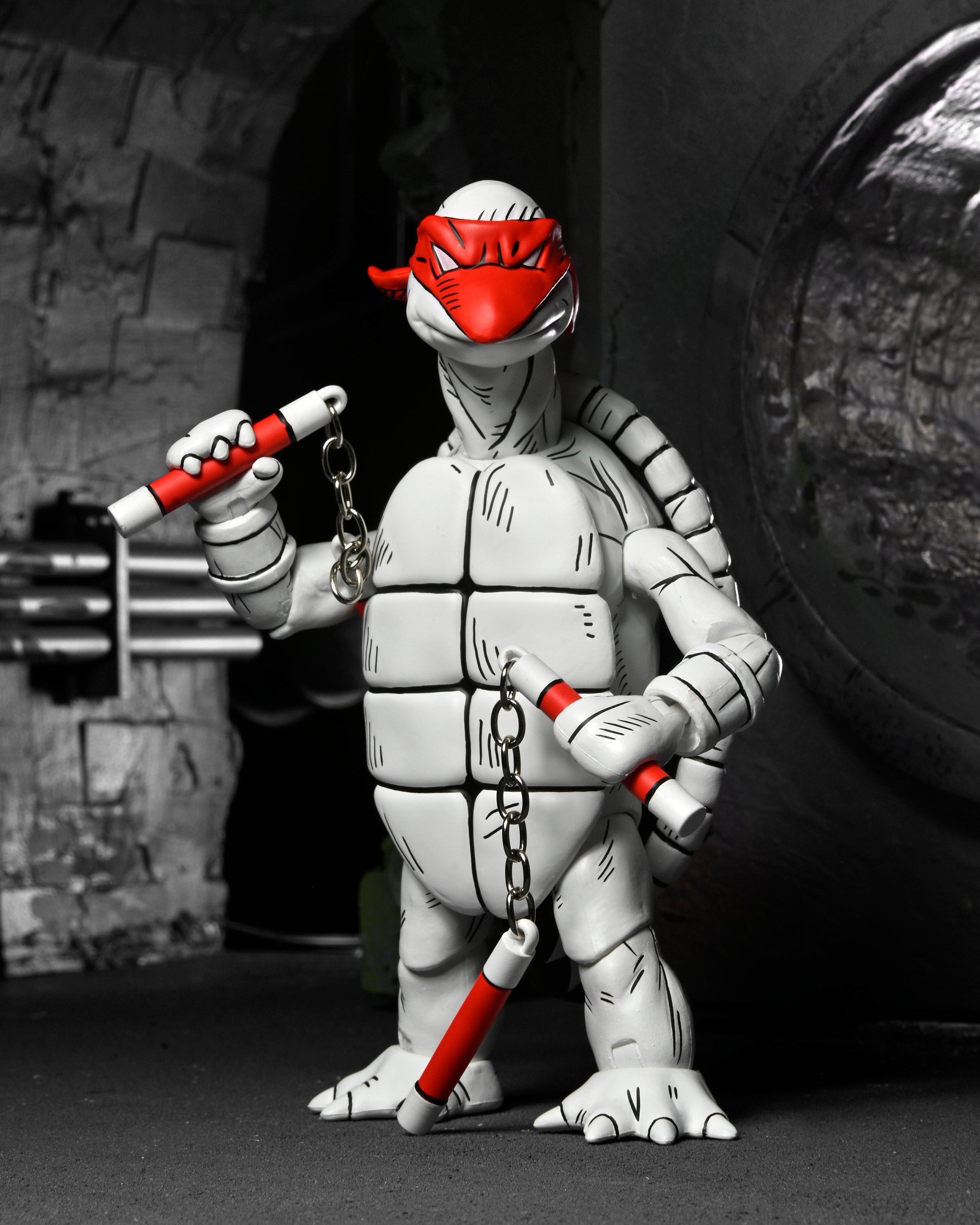 Teenage Mutant Ninja Turtles (Mirage Comics) - Black and White First Turtles 7" Scale Action Figure 2-Pack - NECA