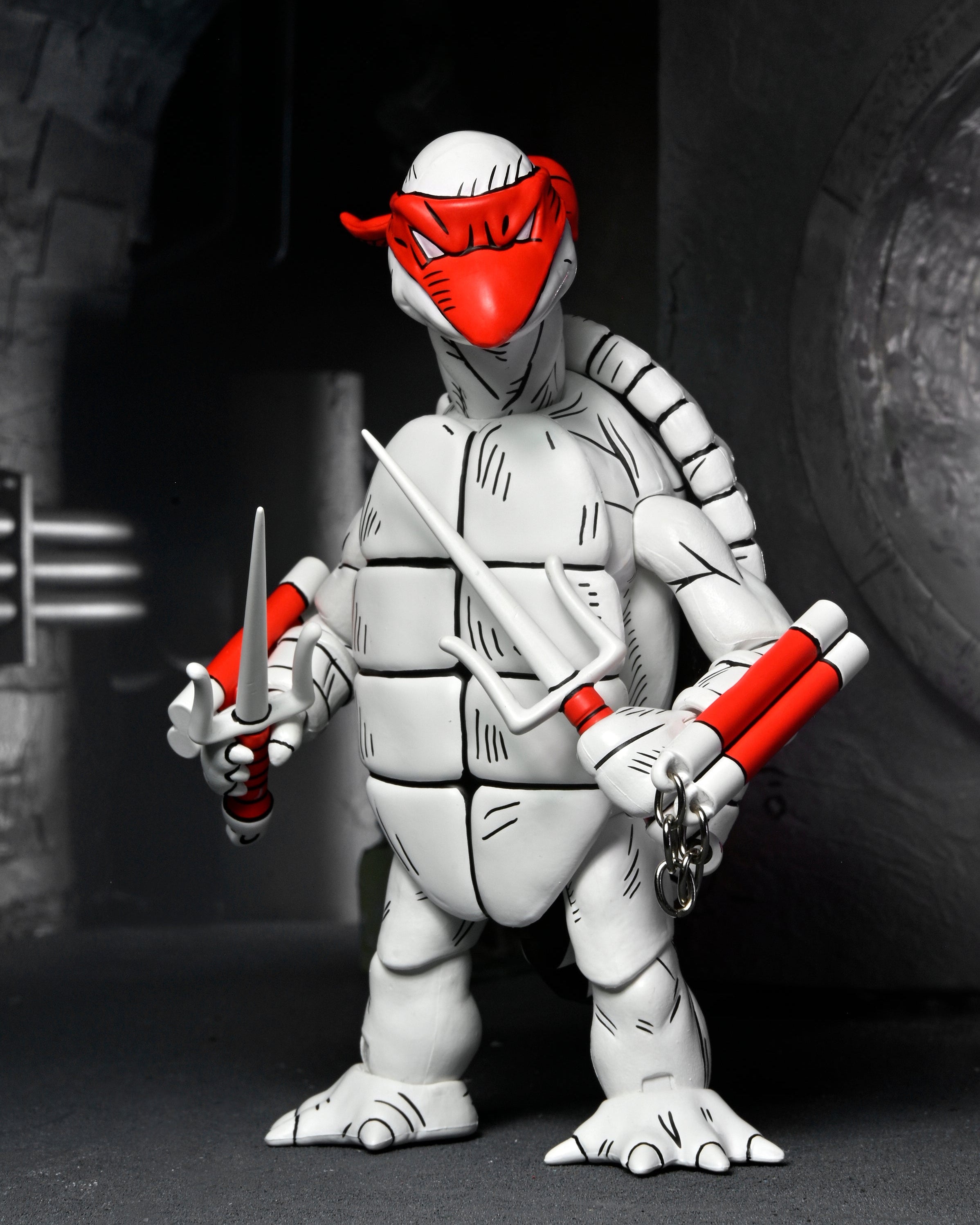 Teenage Mutant Ninja Turtles (Mirage Comics) - Black and White First Turtles 7" Scale Action Figure 2-Pack - NECA