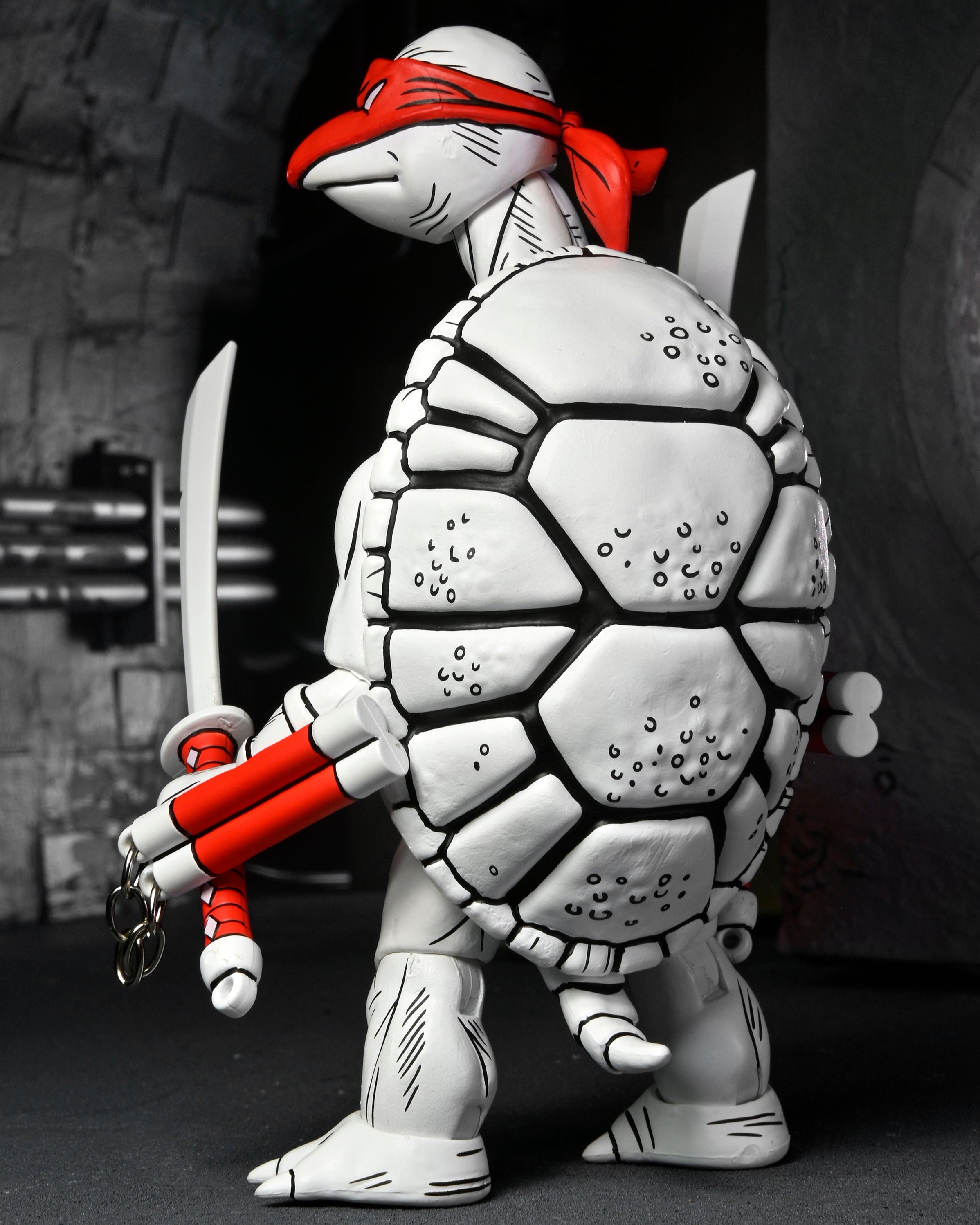Teenage Mutant Ninja Turtles (Mirage Comics) - Black and White First Turtles 7" Scale Action Figure 2-Pack - NECA