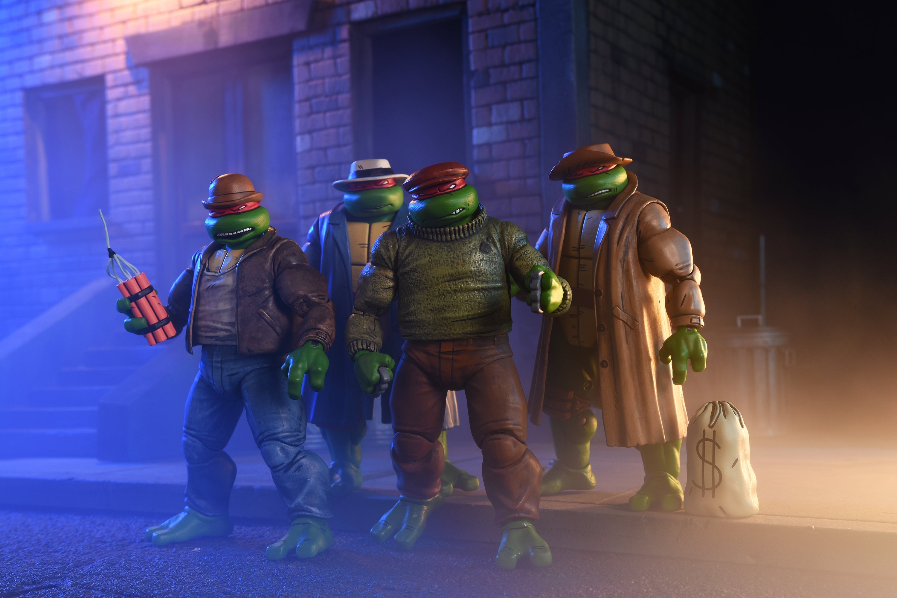 Teenage Mutant Ninja Turtles (Mirage Comics) - Gangster Turtles 7” Scale Action Figure 4-Pack - NECA