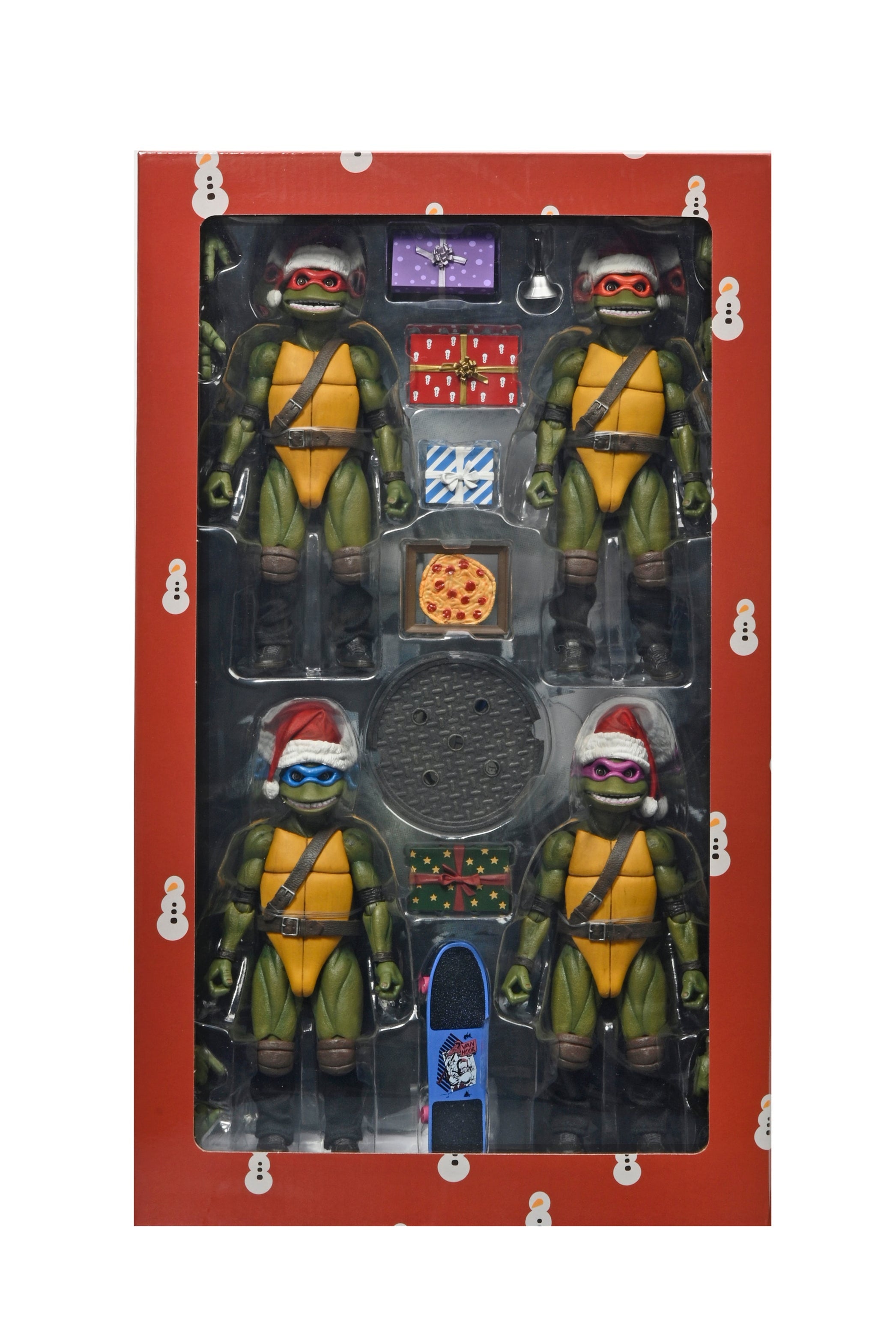 Teenage Mutant Ninja Turtles (1990 Movie) - Dimension X-Mas Vacation 7" Scale Action Figure 4-Pack - NECA