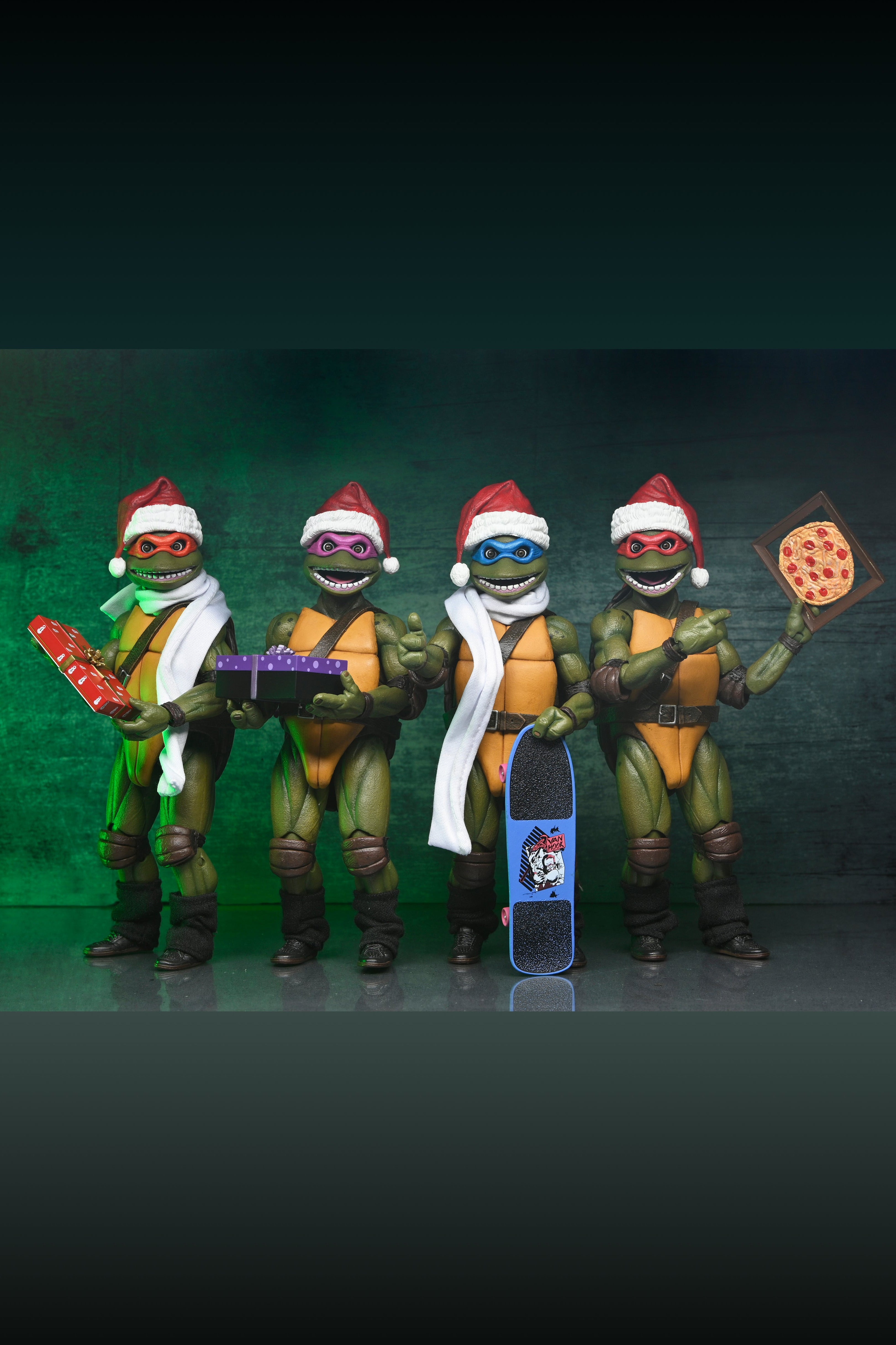 Teenage Mutant Ninja Turtles (1990 Movie) - Dimension X-Mas Vacation 7" Scale Action Figure 4-Pack - NECA