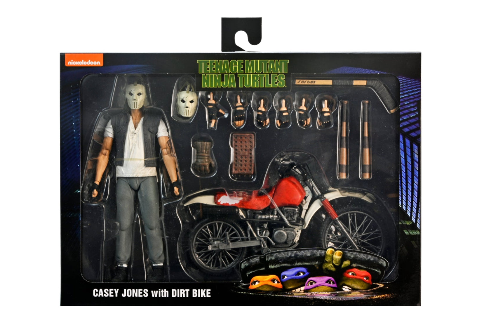 Teenage Mutant Ninja Turtles (1990 Movie) - Casey Jones with Dirt Bike 7" Scale Action Figure - NECA